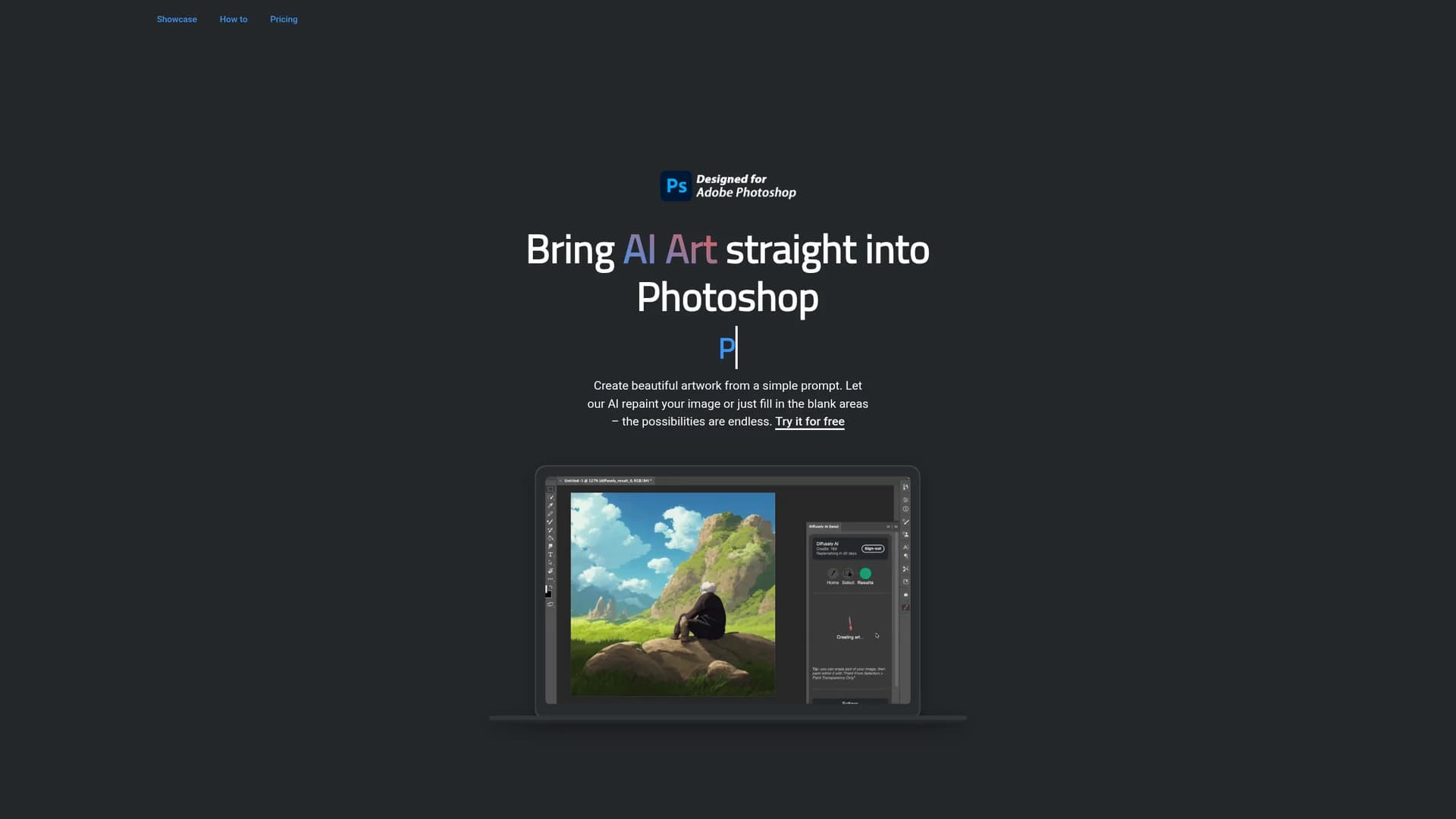 diffusely-ai-art-photoshop-plugin homepage