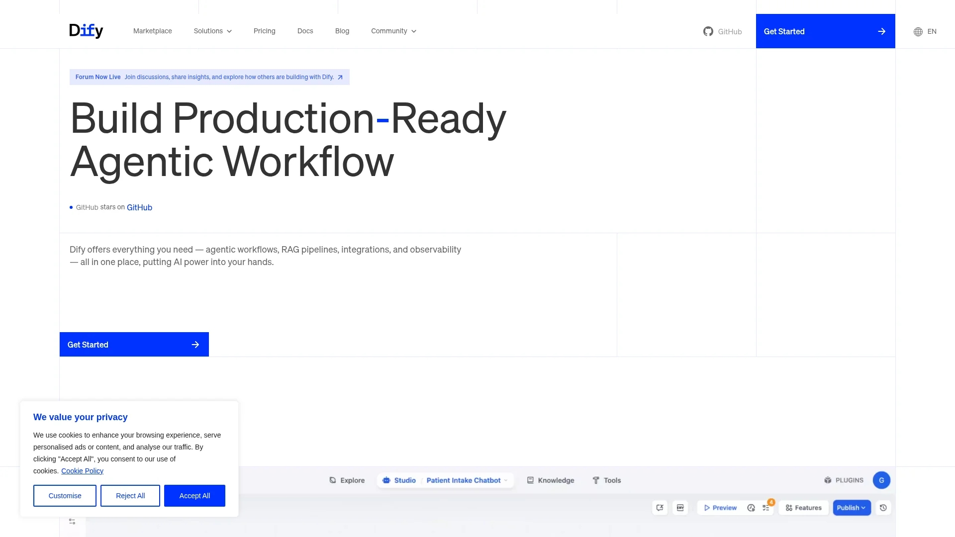 dify-ai homepage