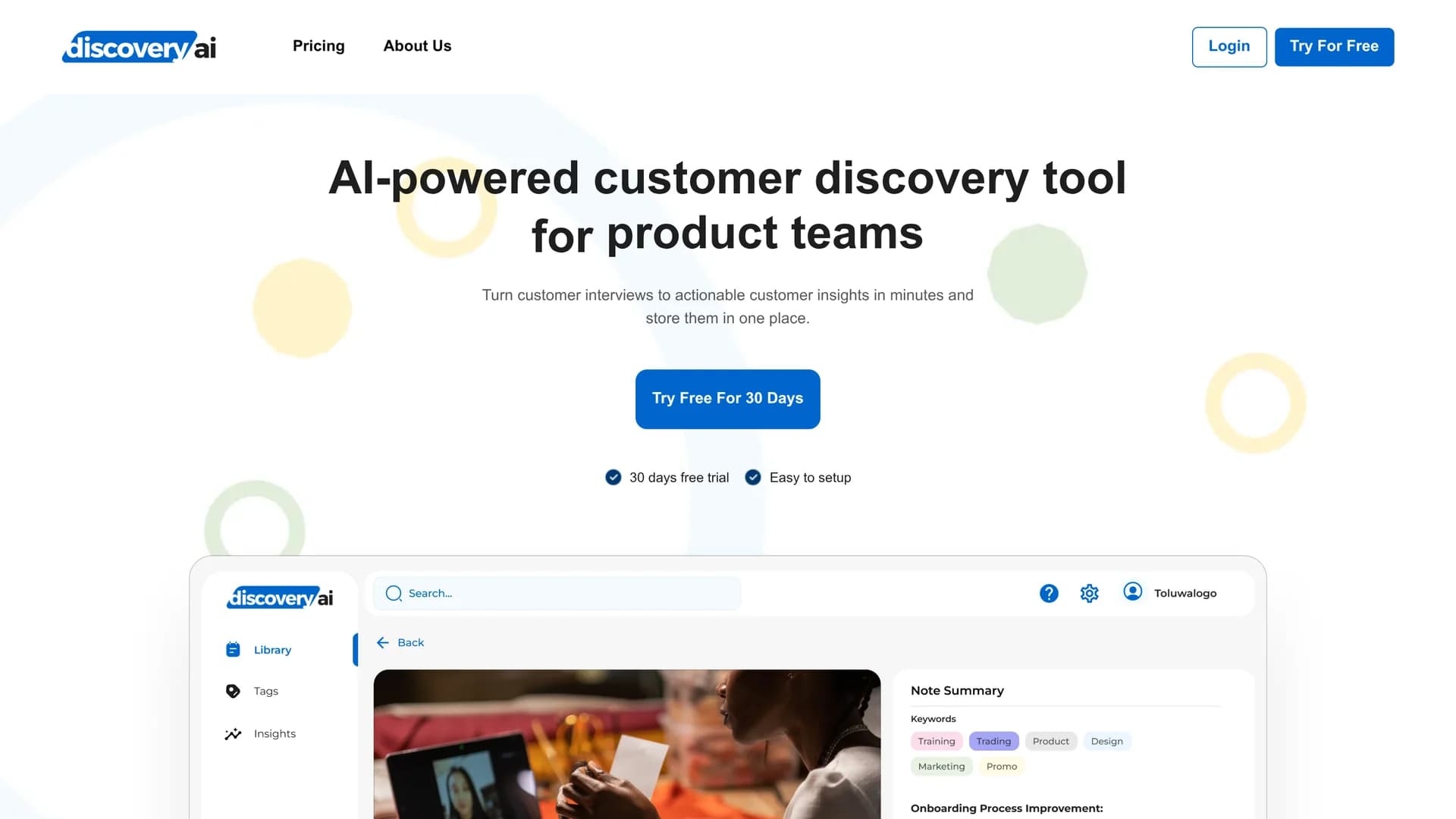 discovery-ai homepage