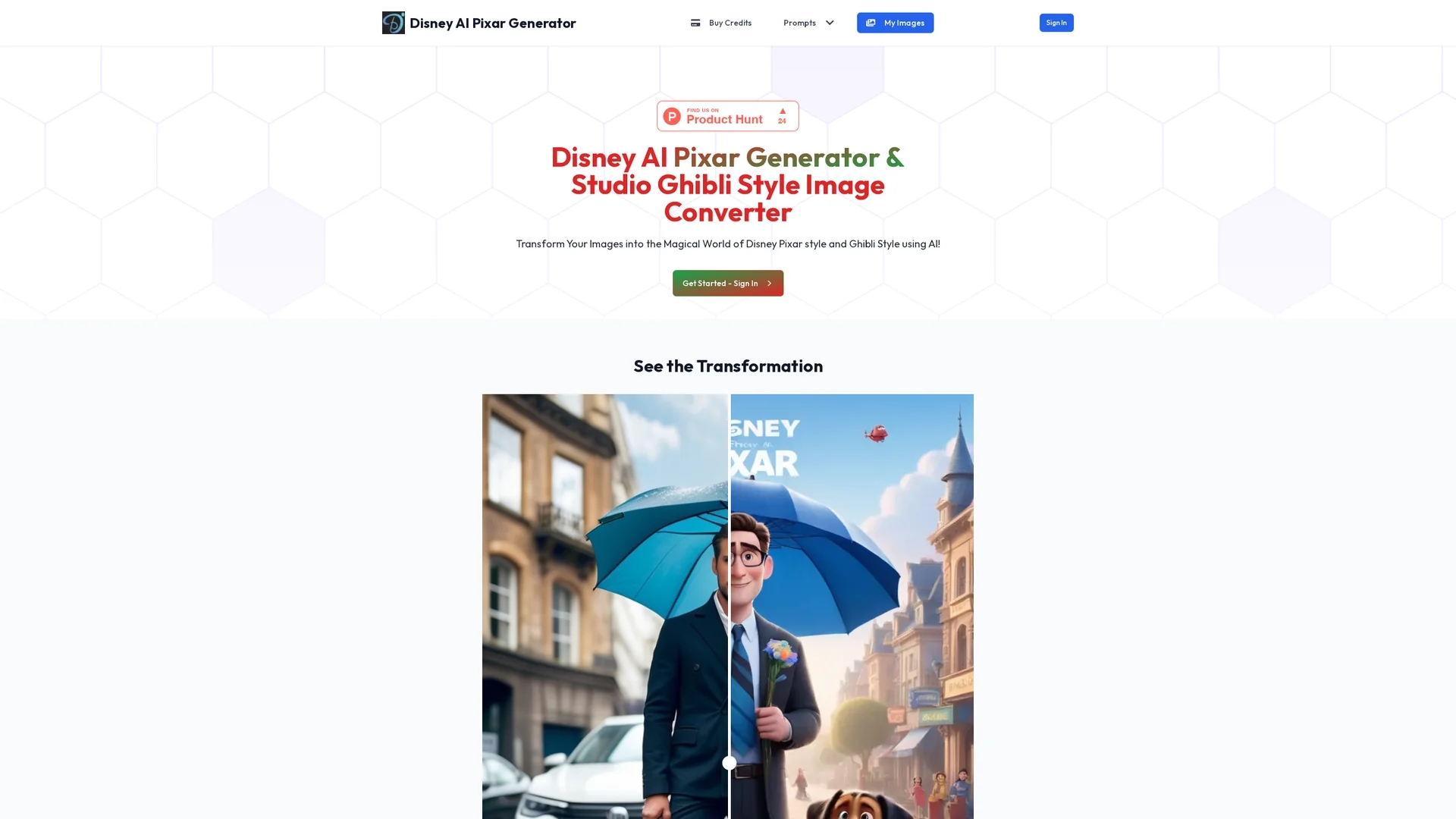 disney-pixar-ai-image-generator homepage
