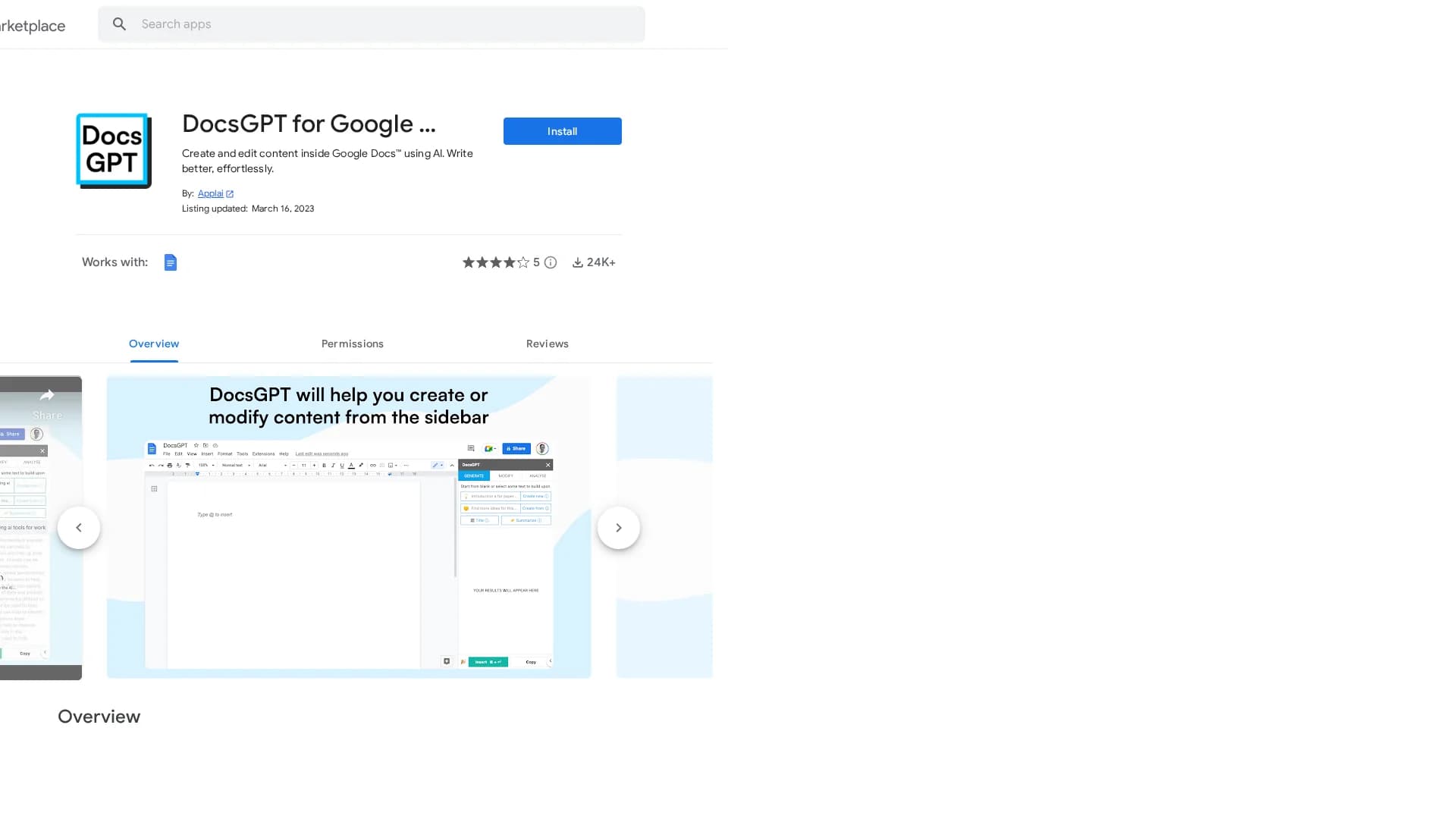 docsgpt homepage