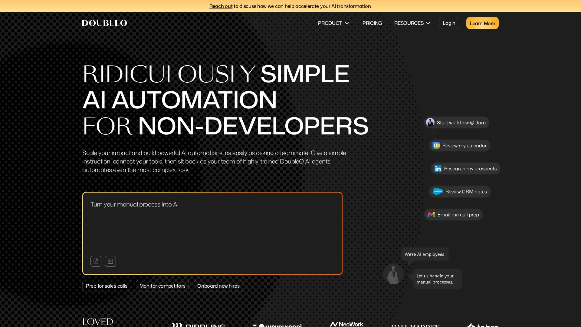 doubleo-ai homepage