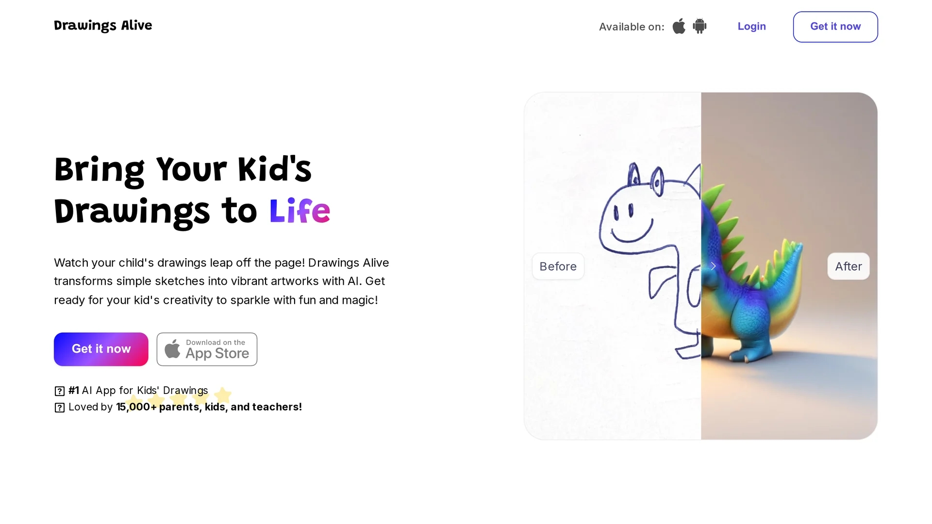 drawings-alive homepage