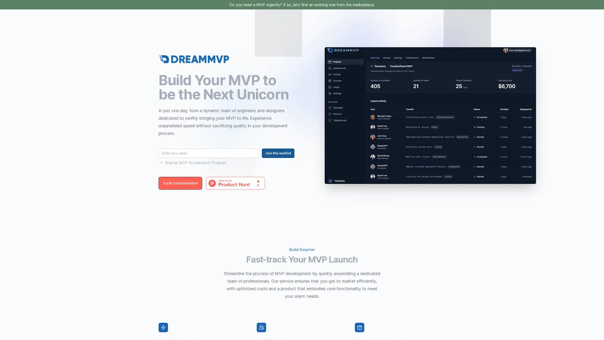 dreammvp homepage