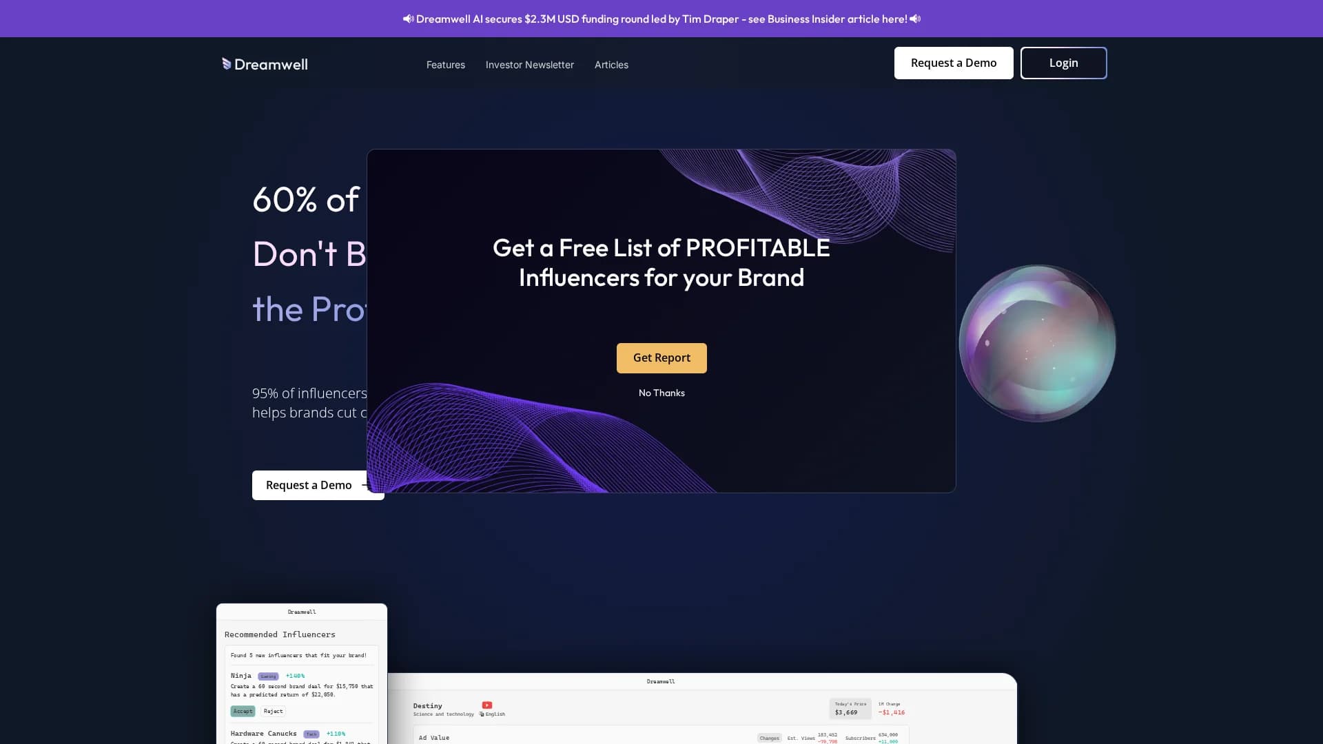 dreamwell homepage