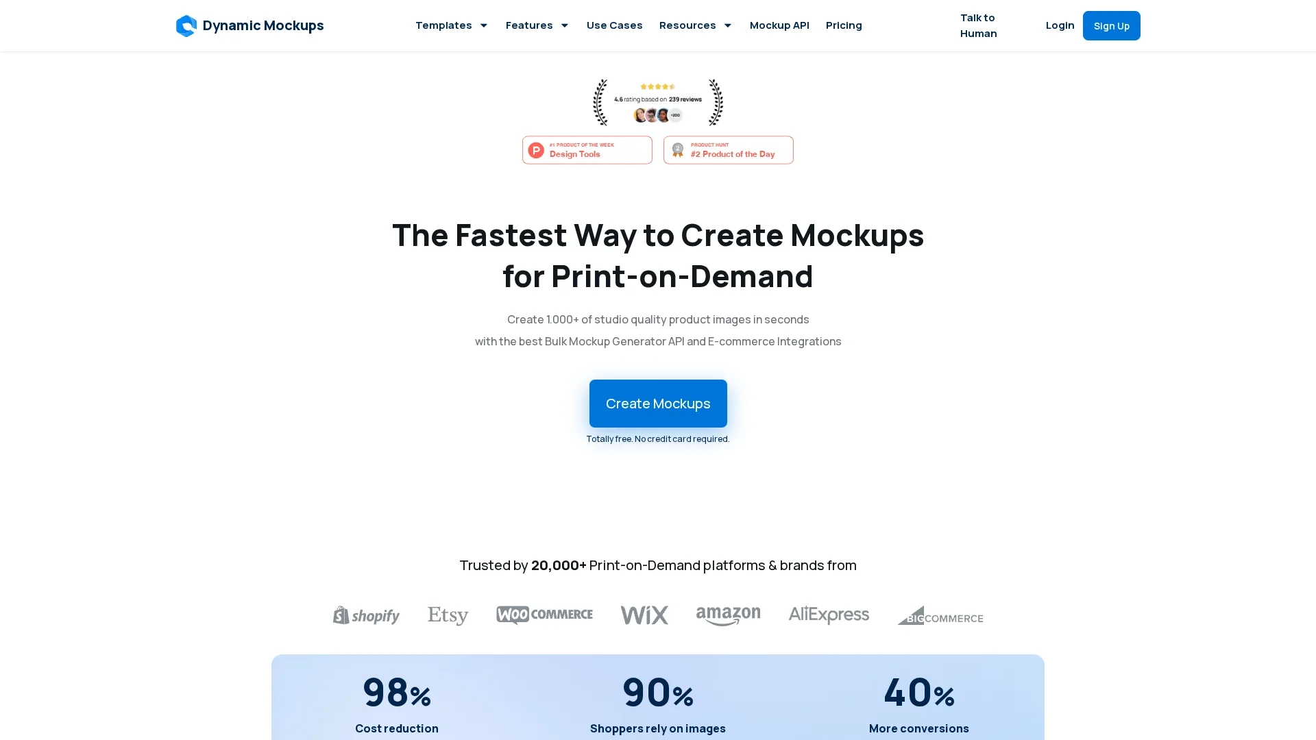 dynamic-mockups homepage
