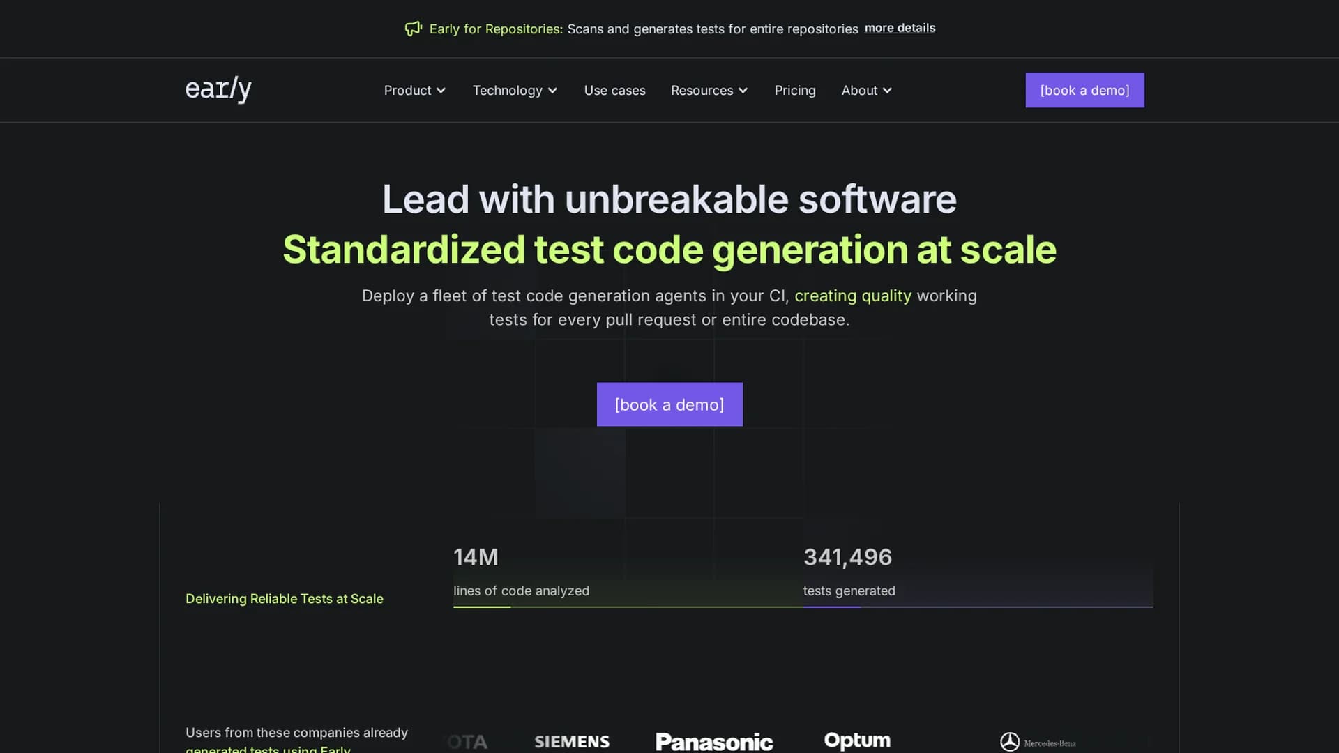 earlyai homepage