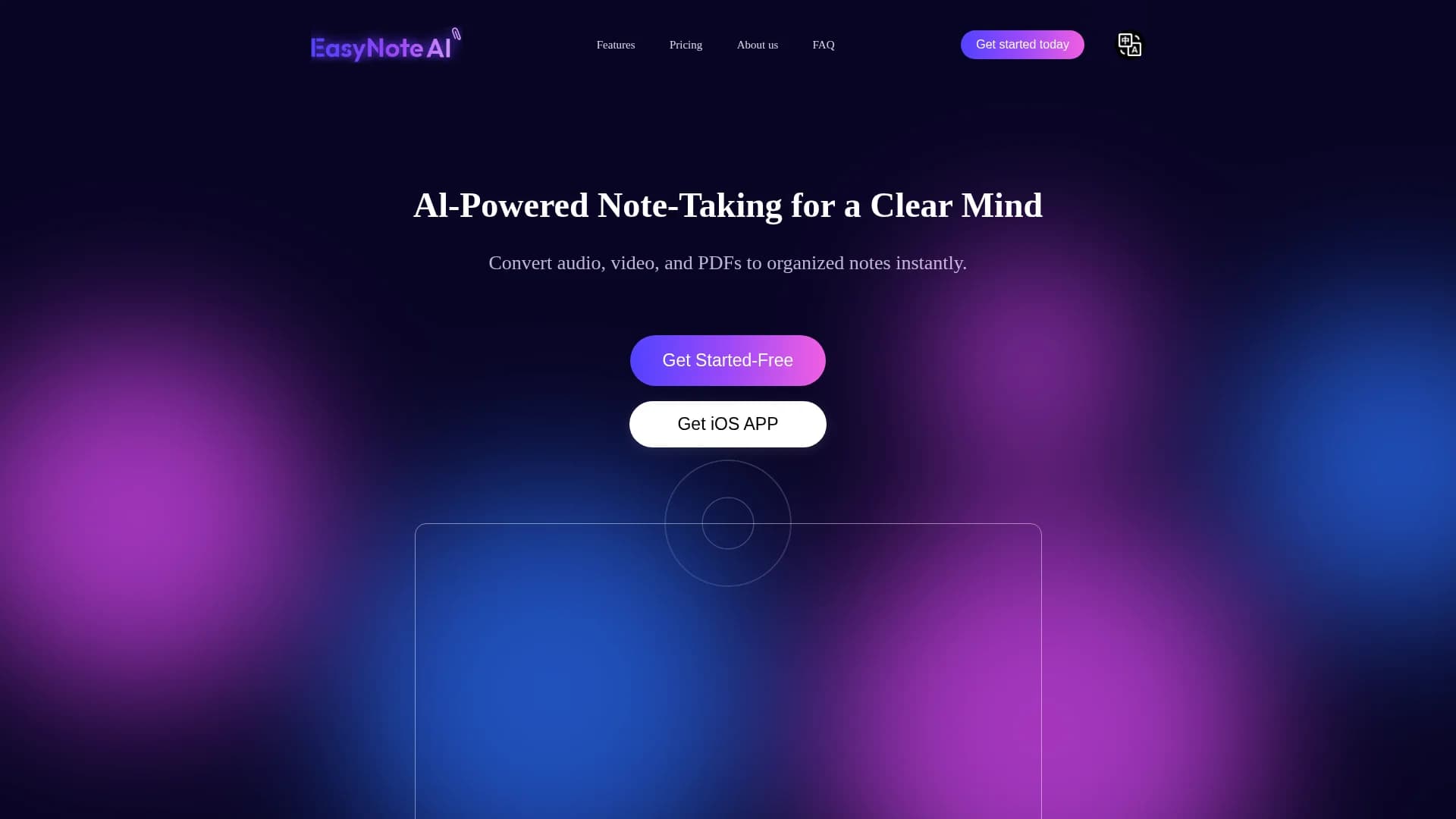 easynoteai homepage