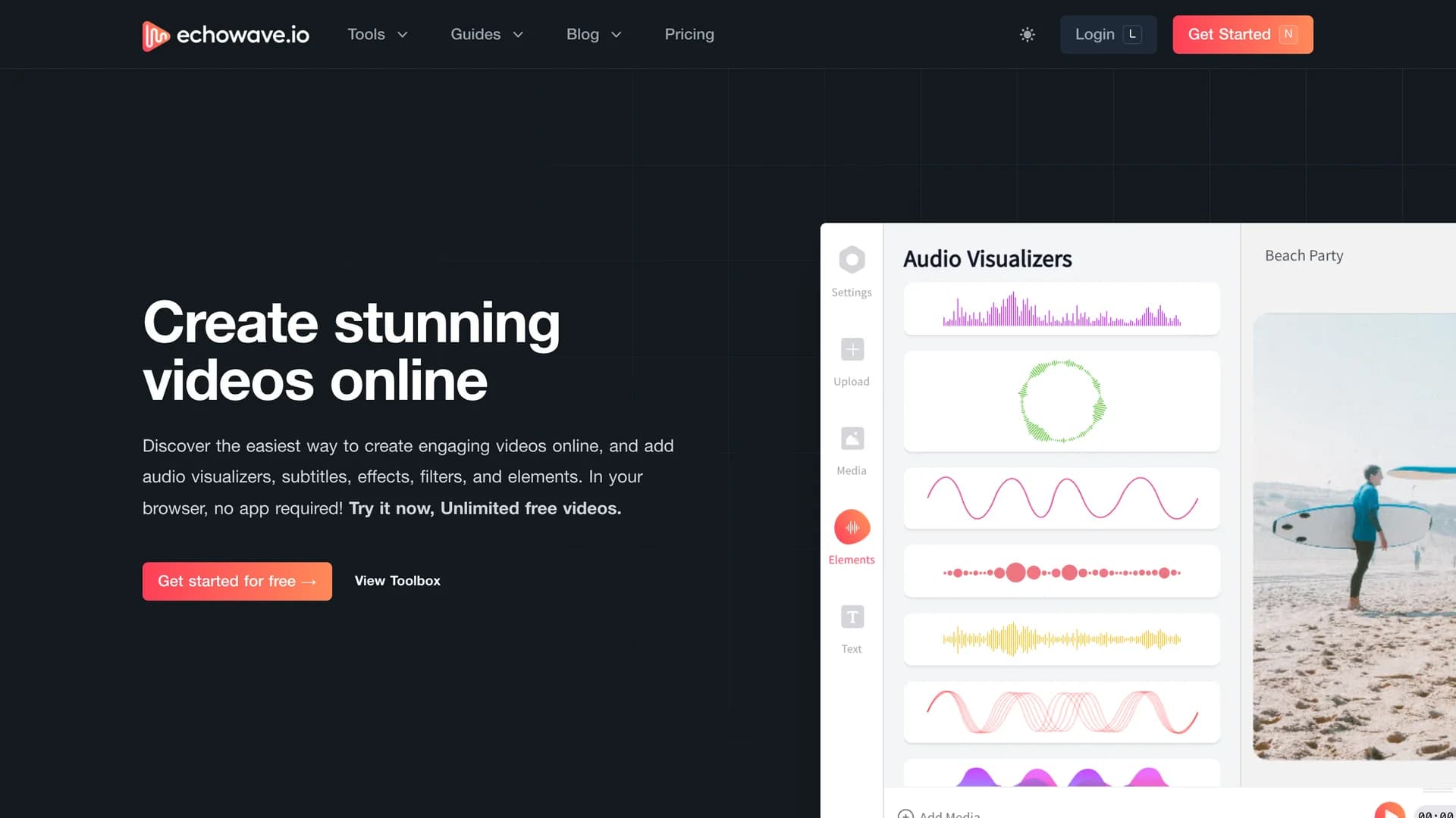 echowave homepage