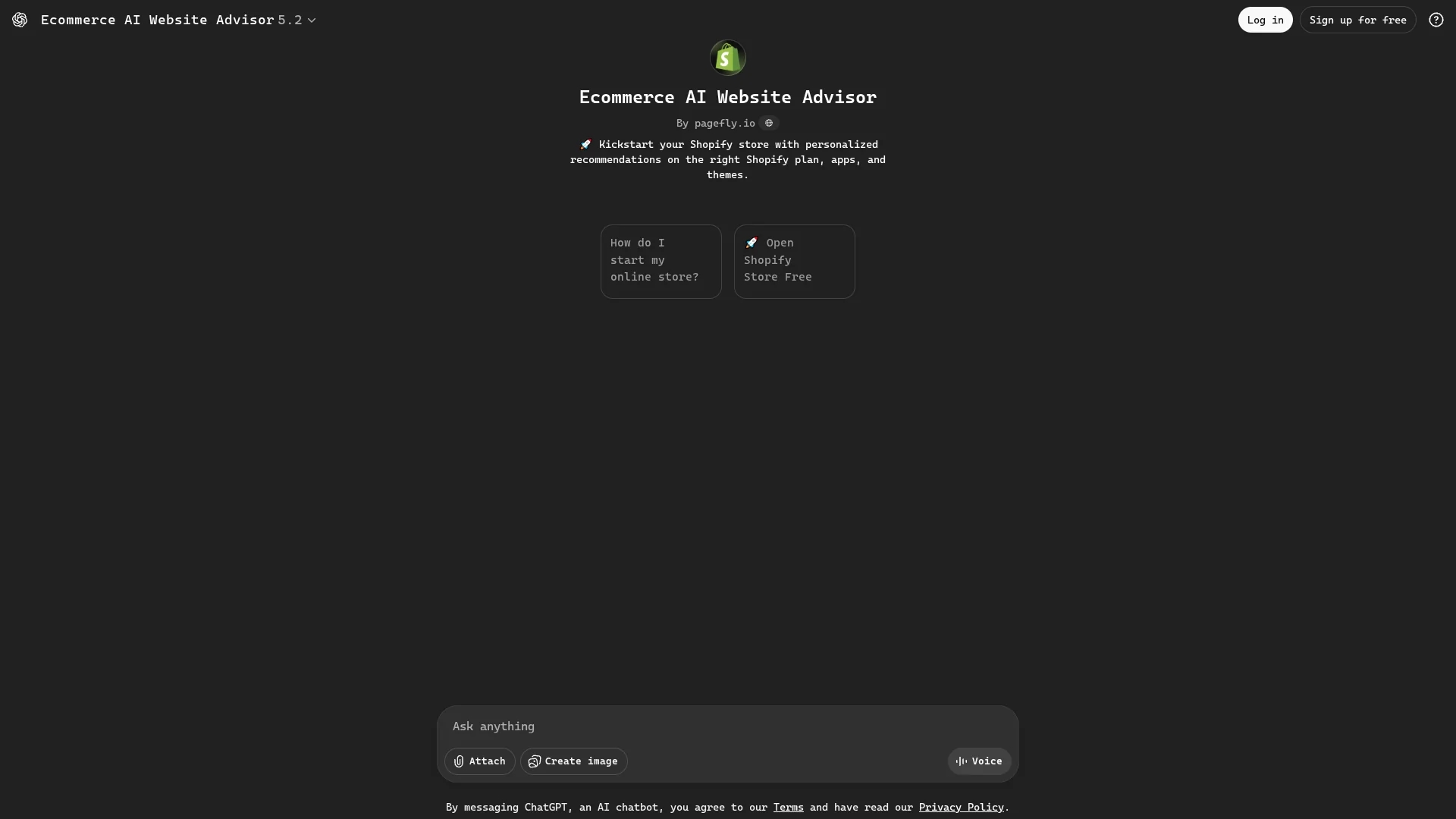 ecommerce-ai-website-advisor homepage