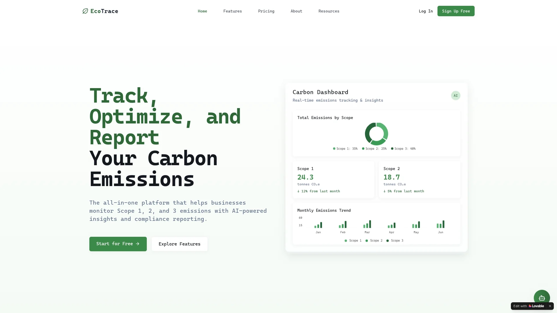 ecotrace homepage