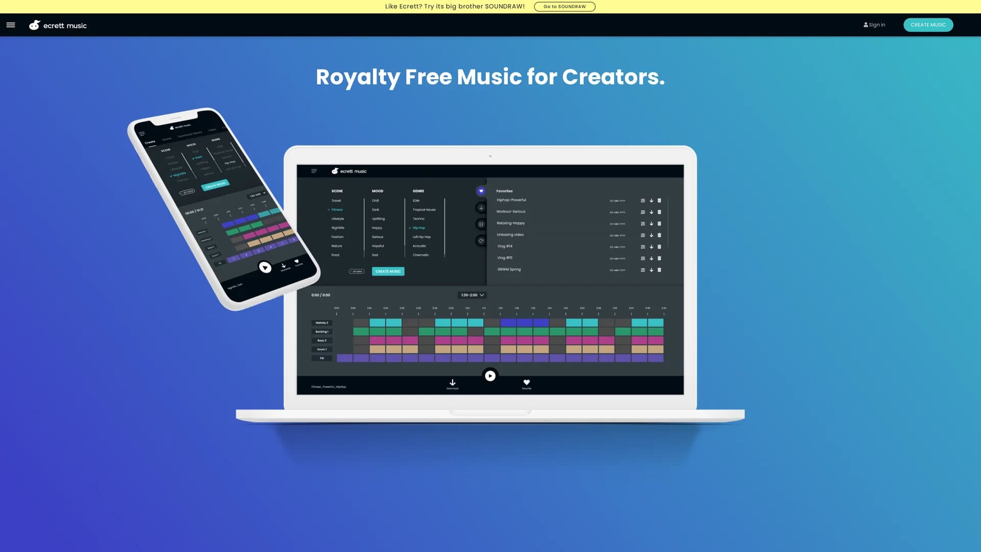 ecrett-music homepage