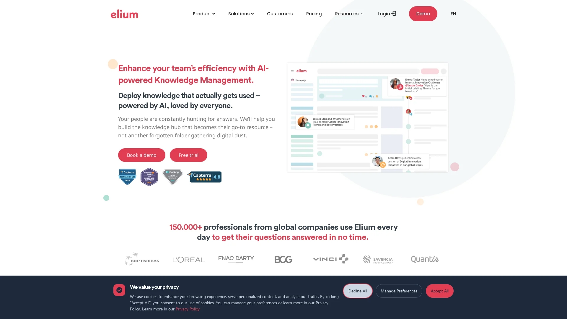 elium-com homepage