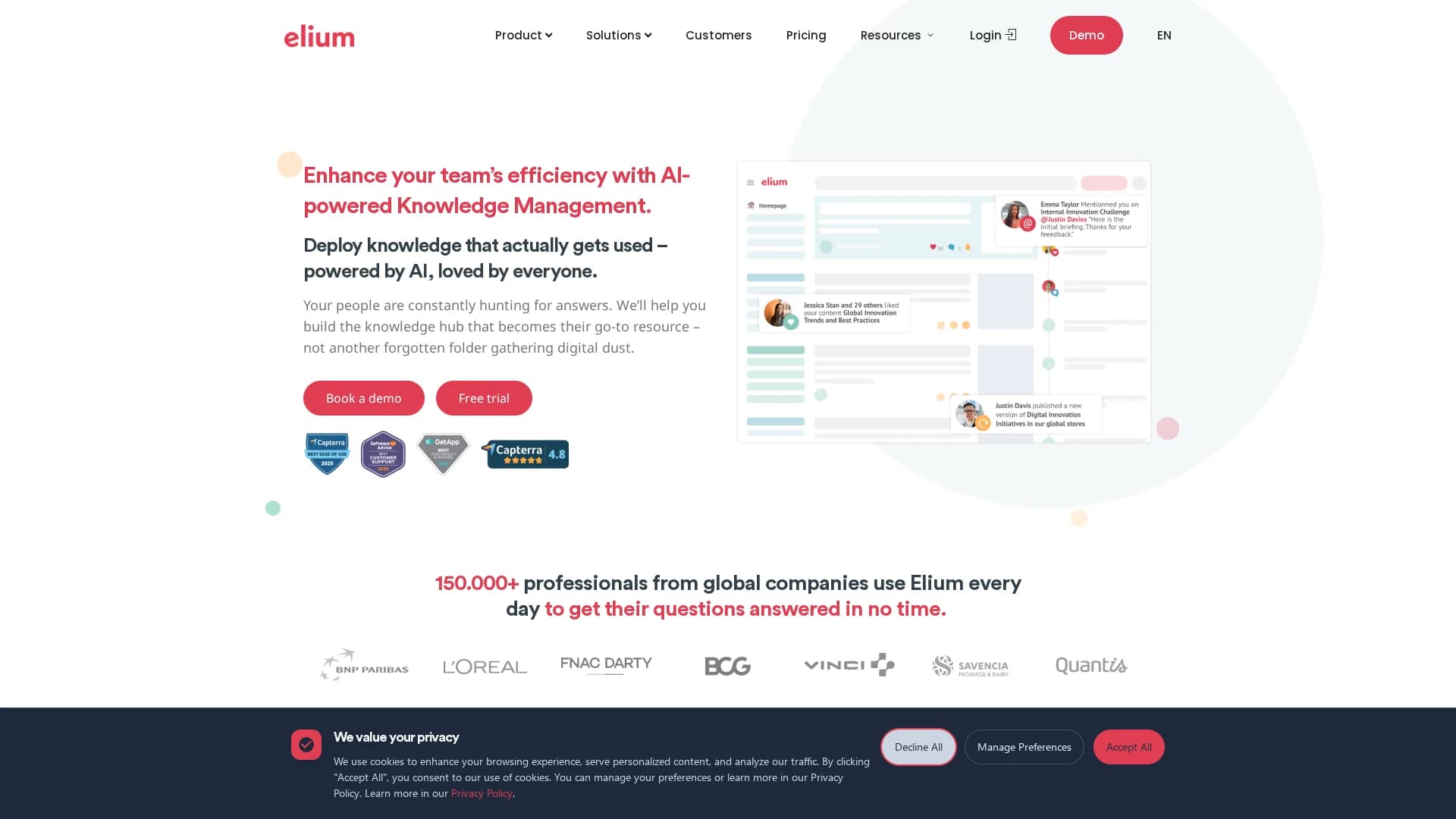elium-com homepage