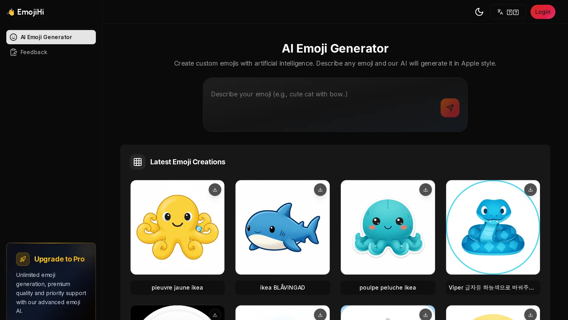 emojihi homepage