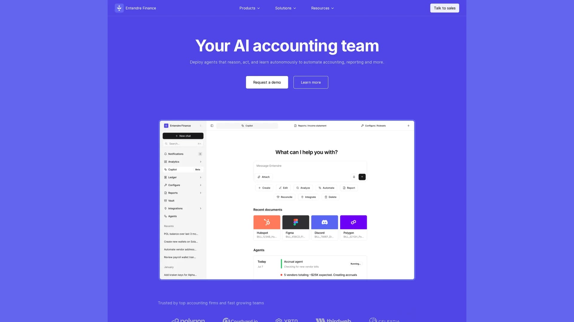 entendre-finance homepage