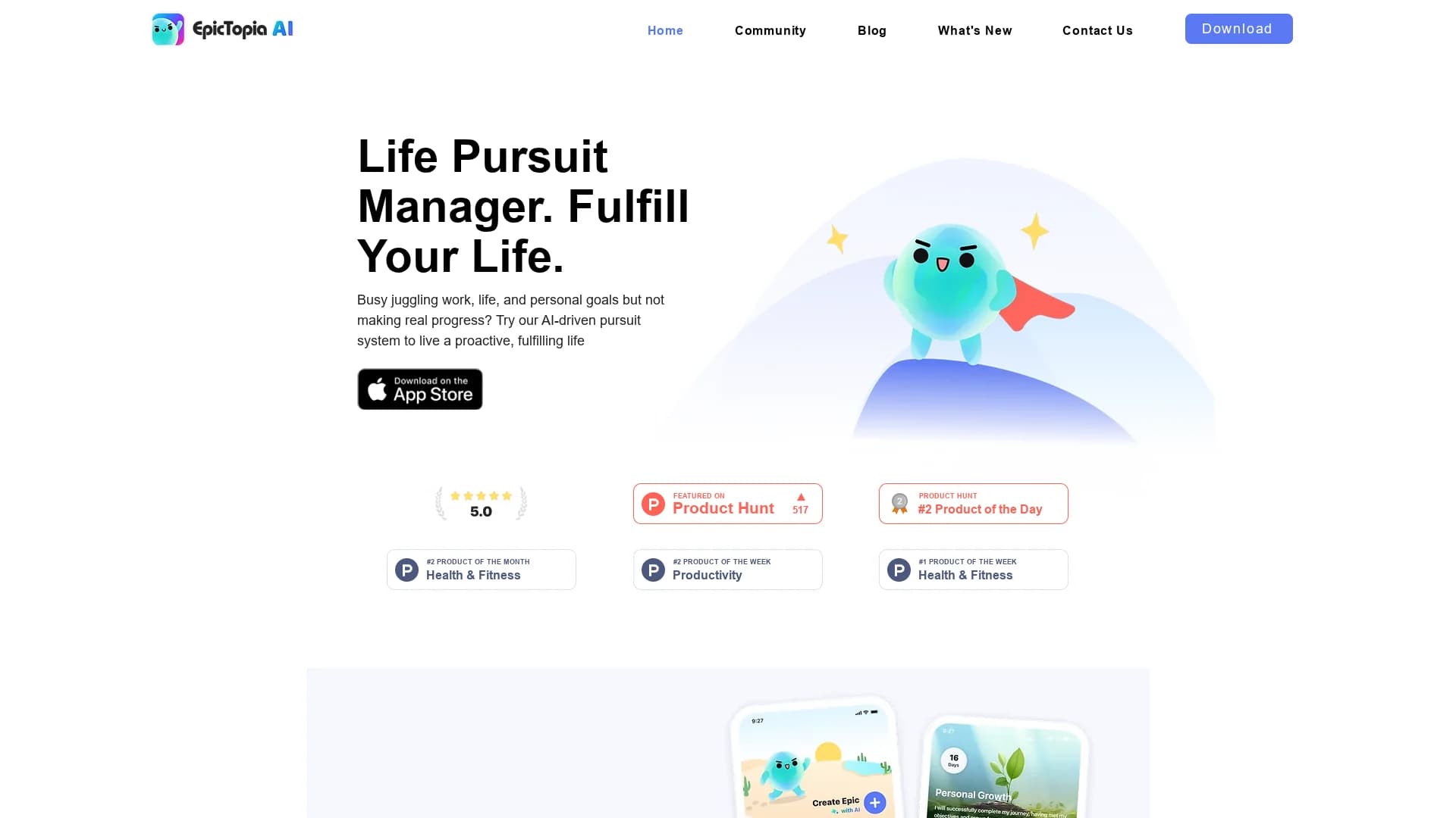 epictopia-ai homepage