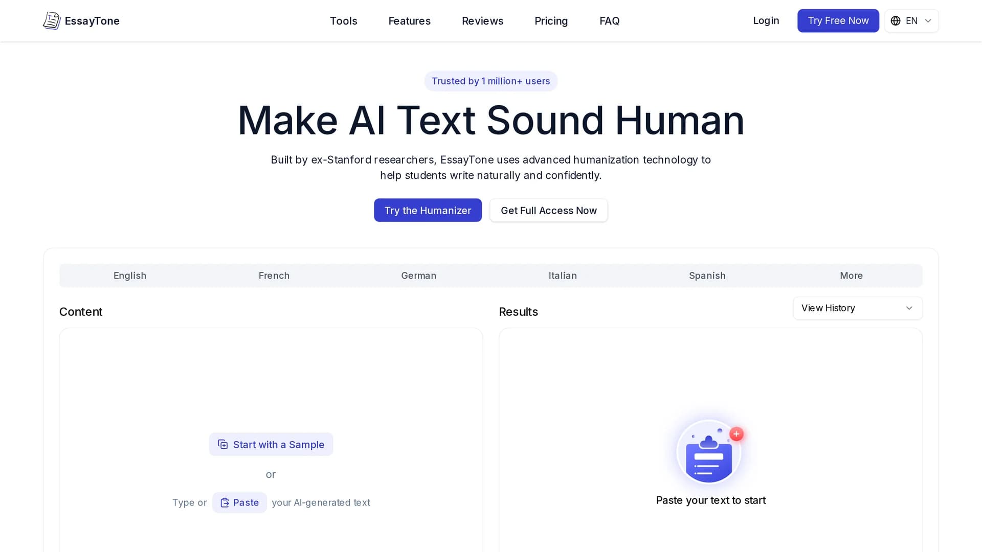 essaytone homepage