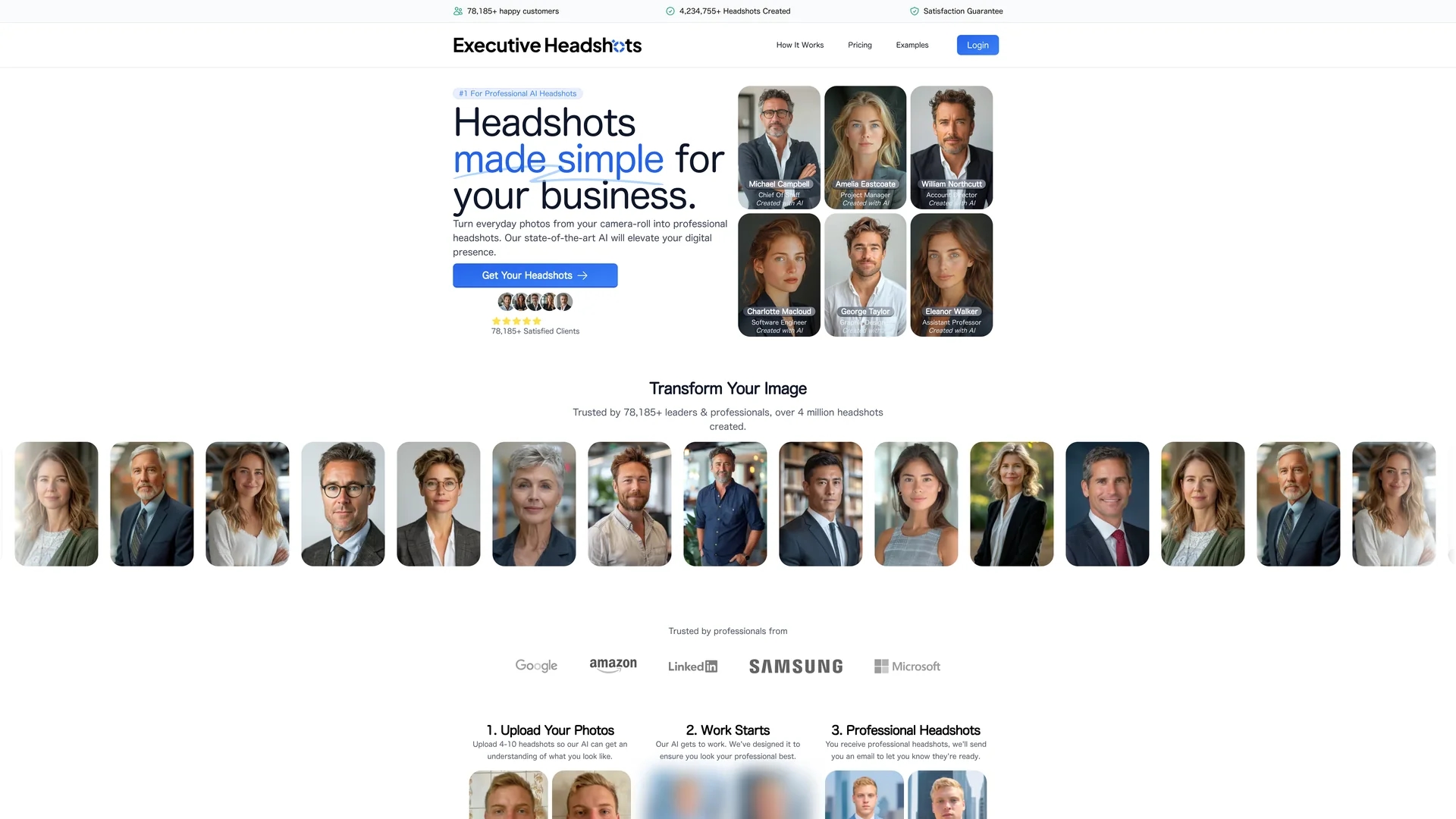 executive-headshots homepage