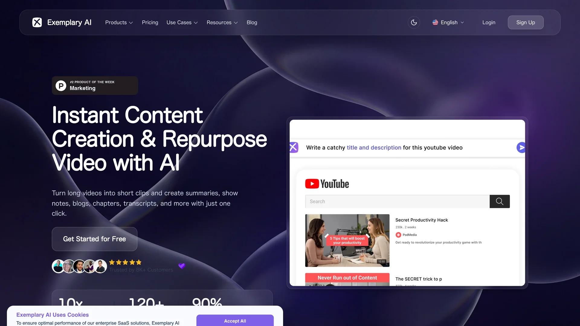 exemplary-ai homepage