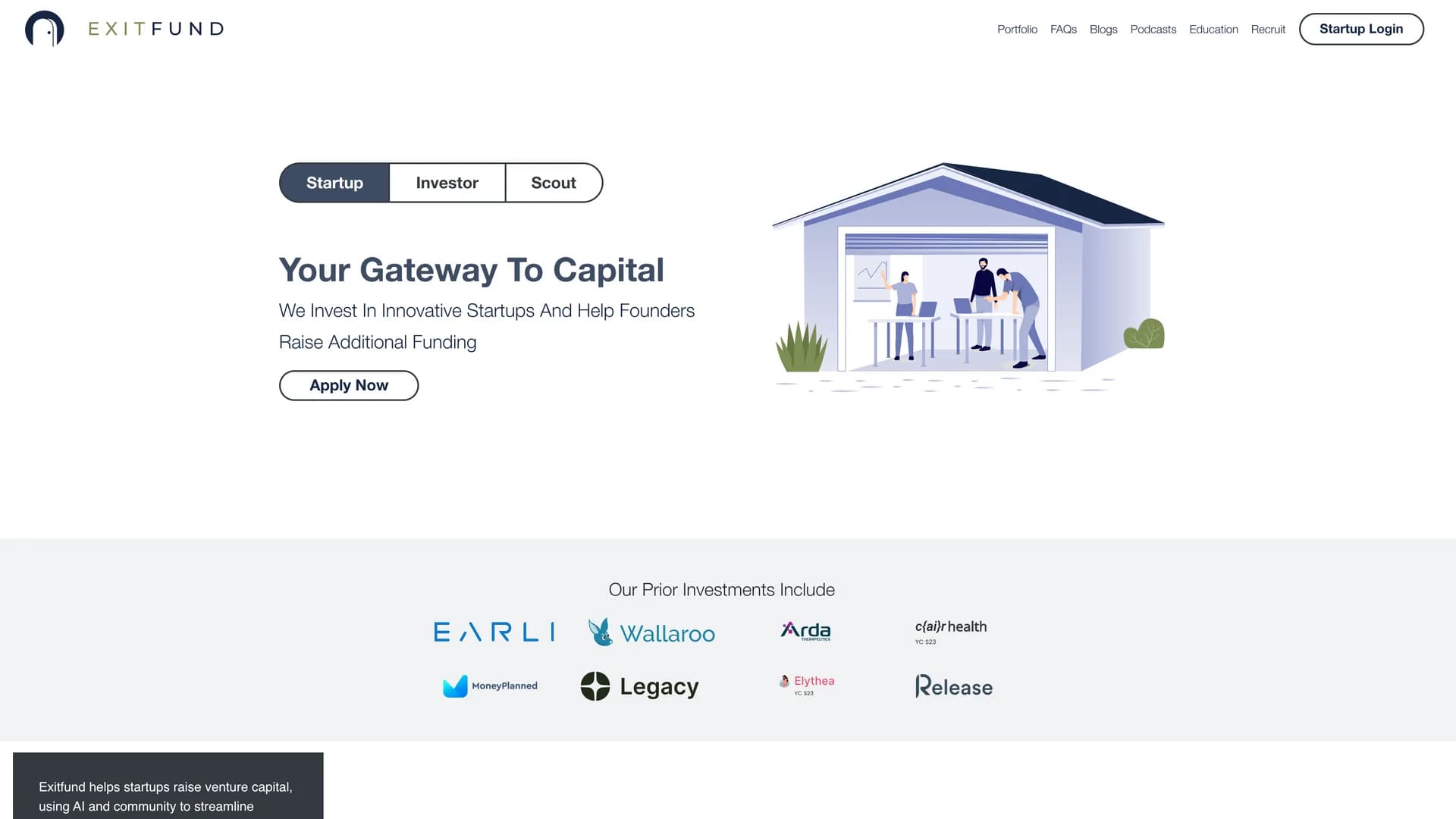 exitfund homepage
