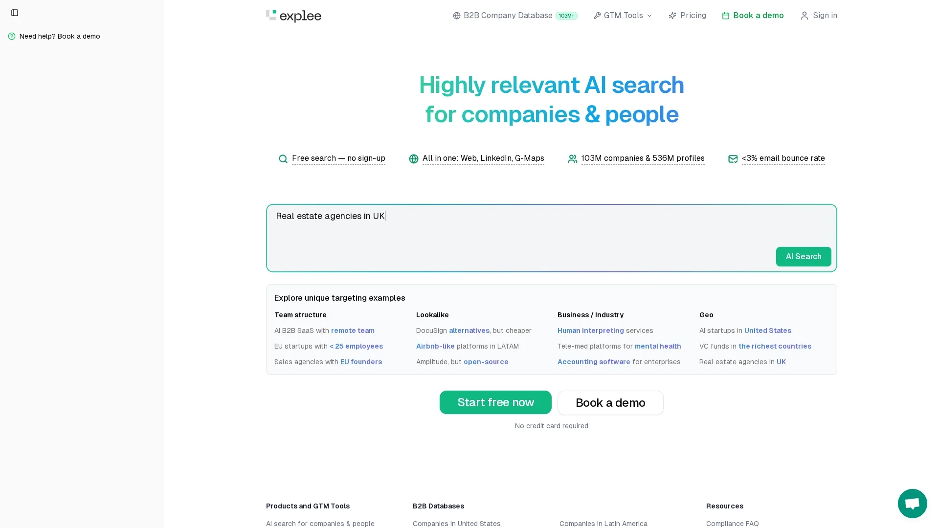 explee homepage