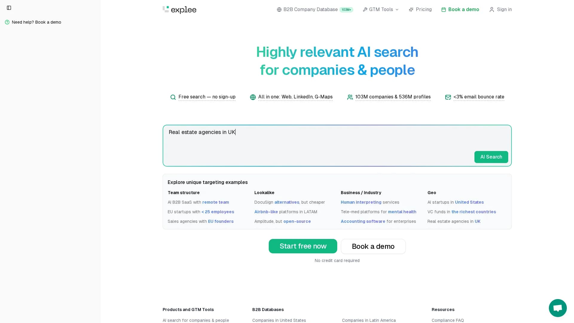 explee homepage