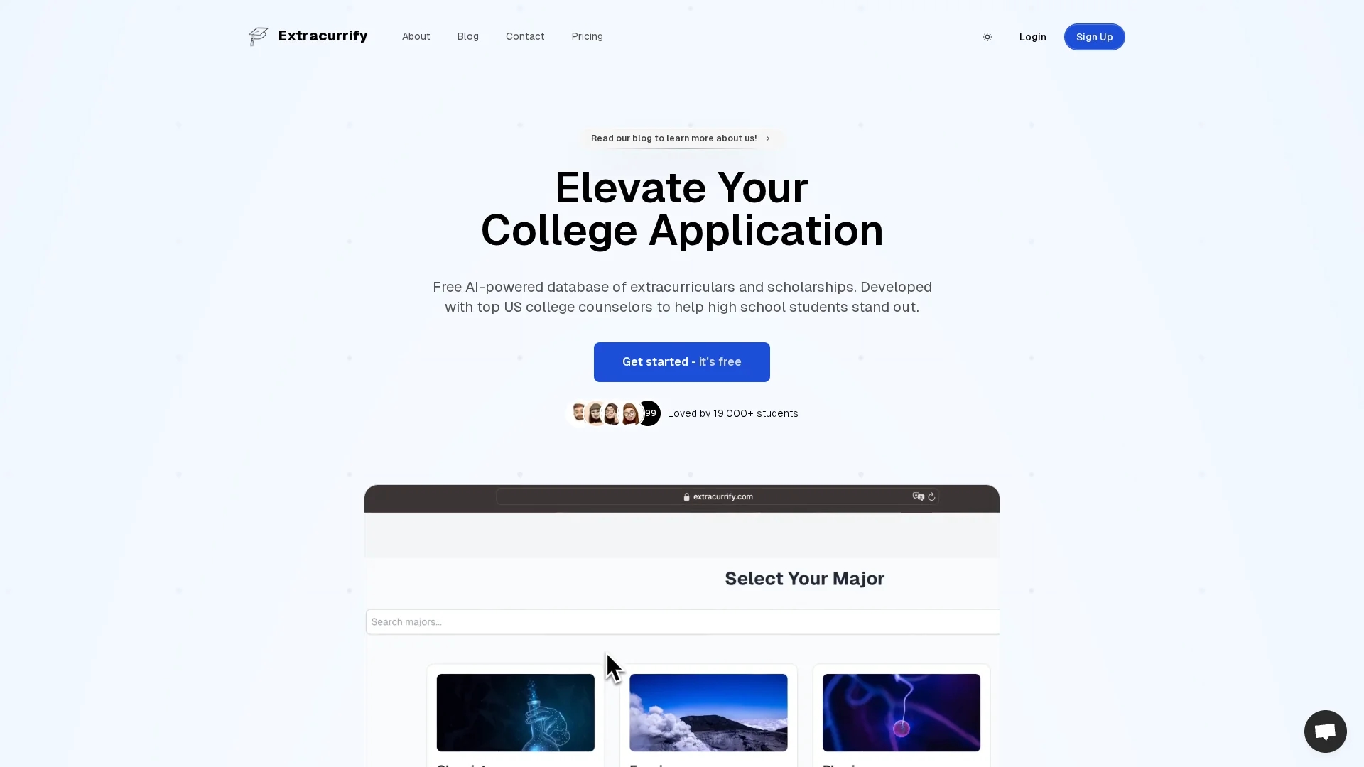 extracurrify homepage