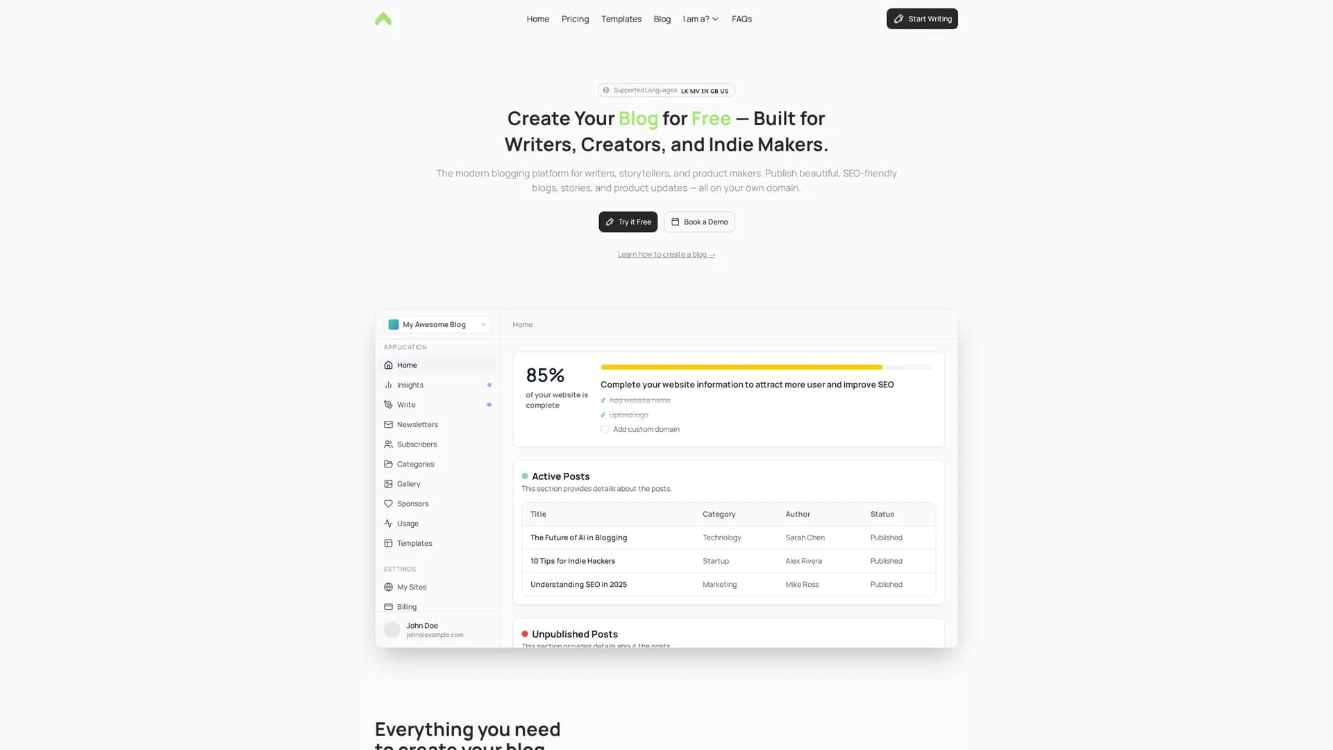 fanvaiy homepage