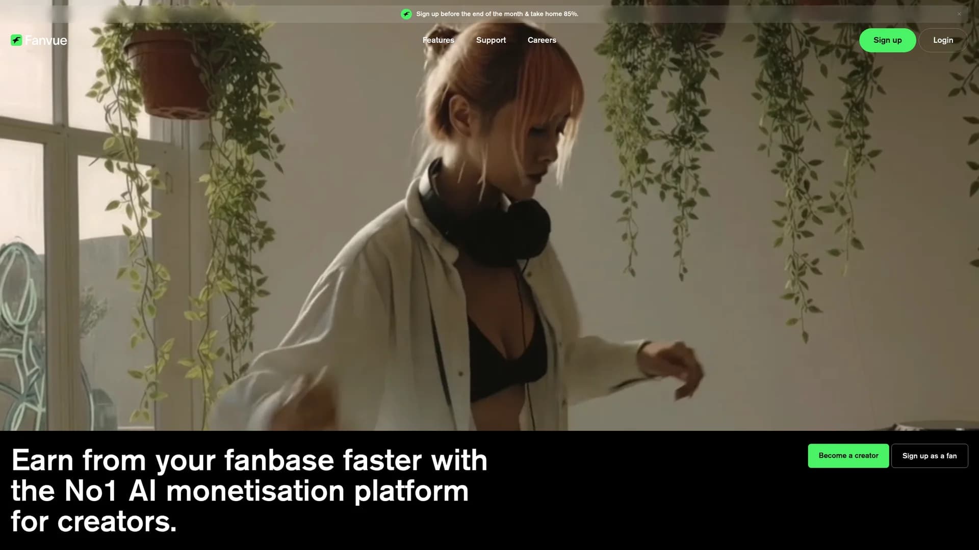 fanvue-ai homepage