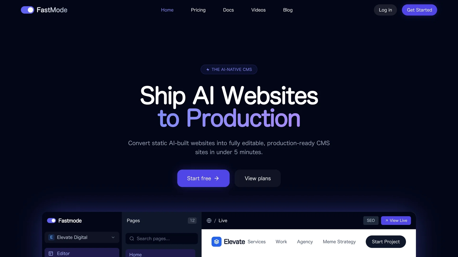 fastmode-ai homepage