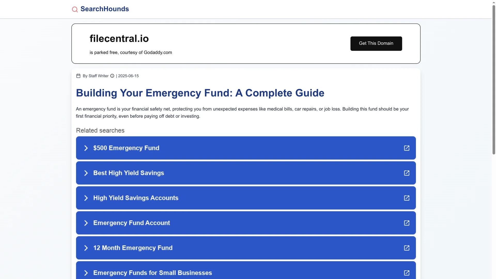 filecentral homepage