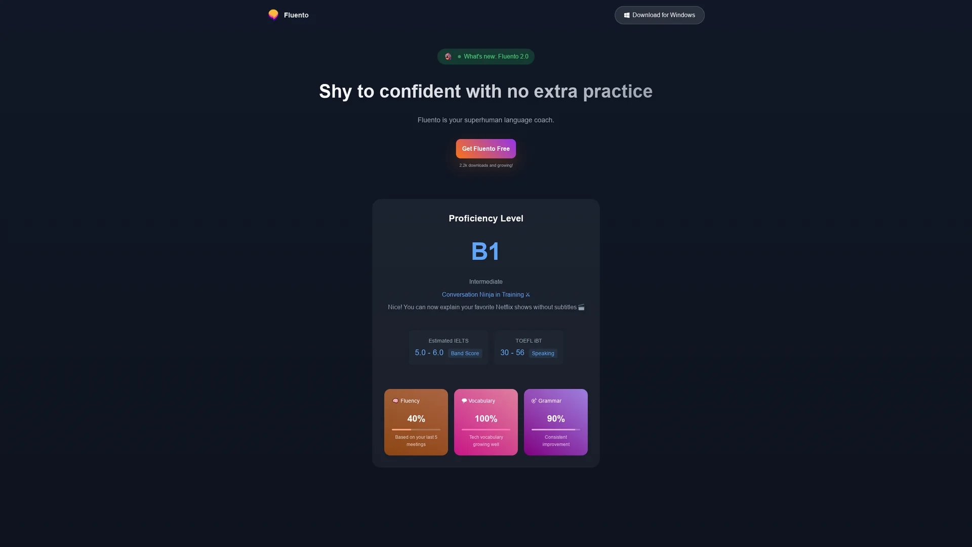 fluento homepage