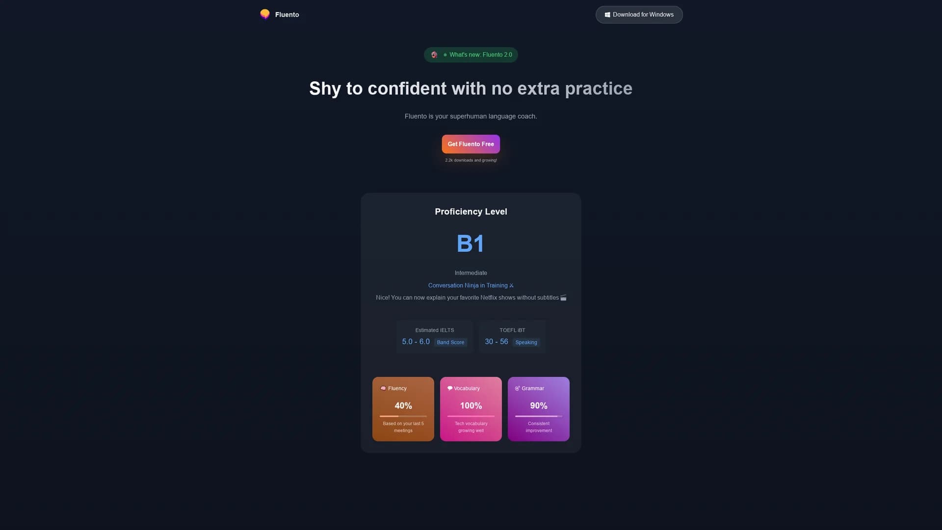 fluento homepage