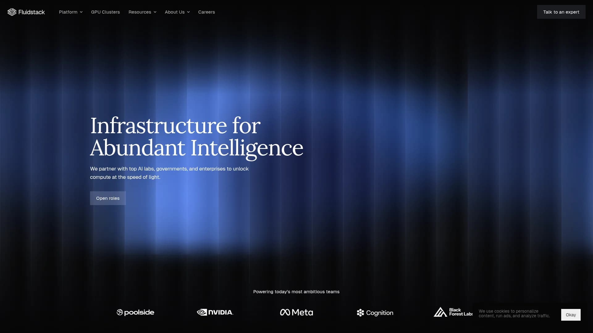 fluidstack homepage