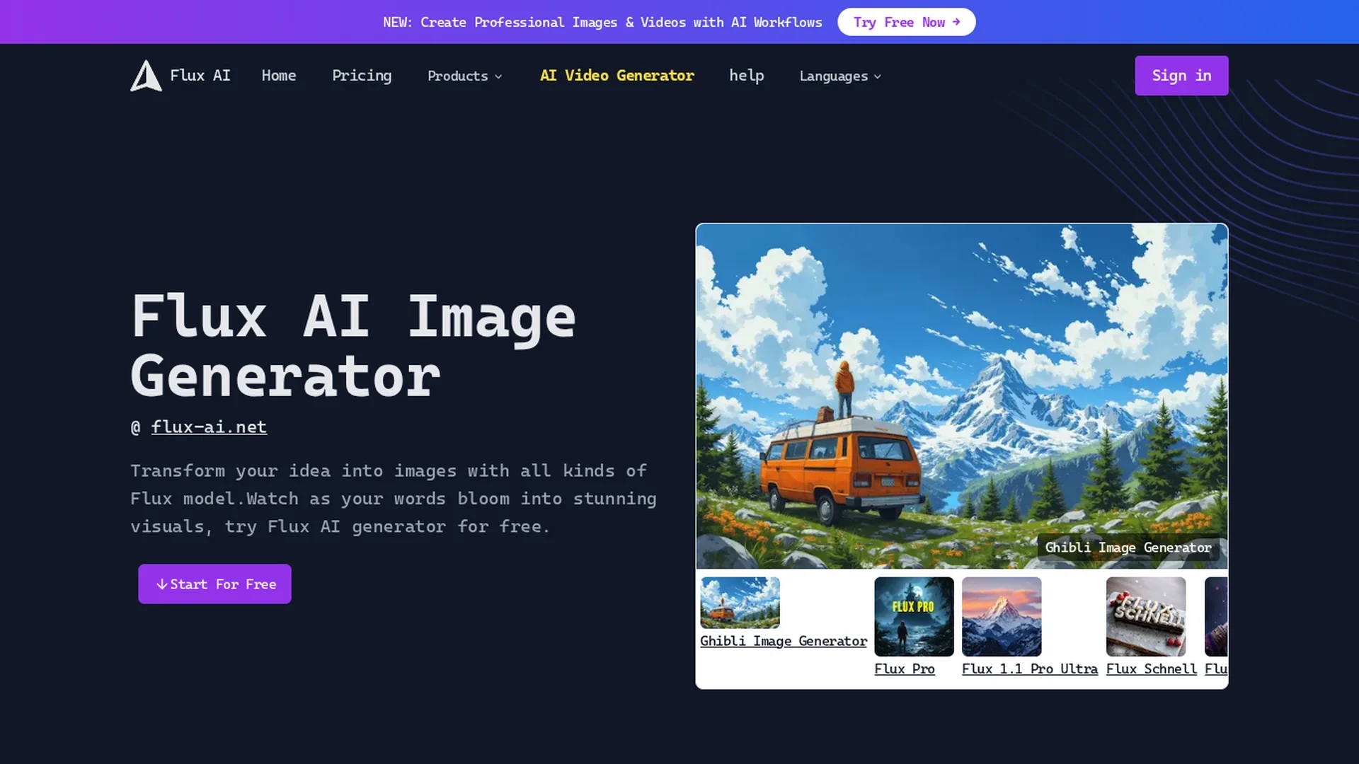 flux-ai homepage