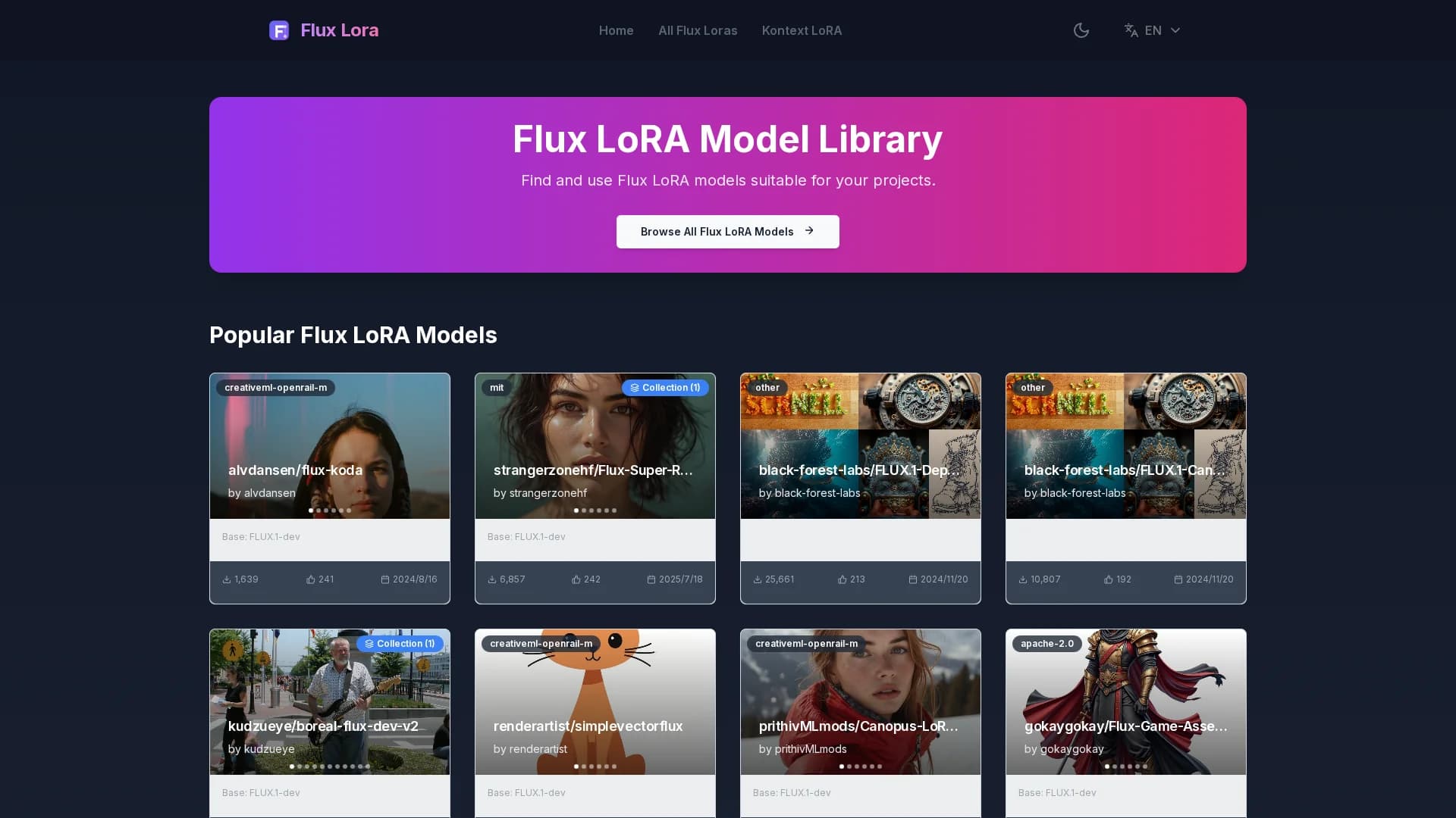 flux-lora homepage