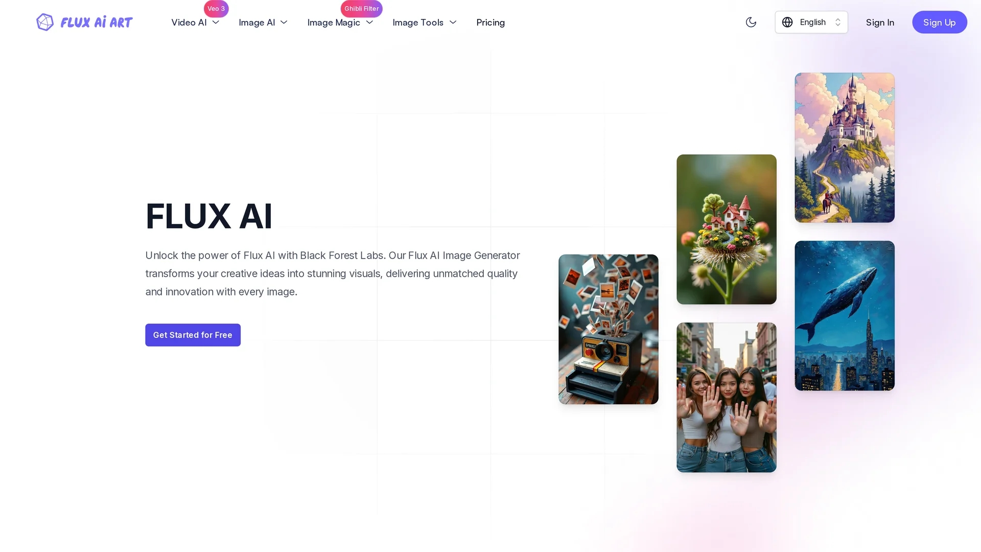 fluxaiart-ai homepage