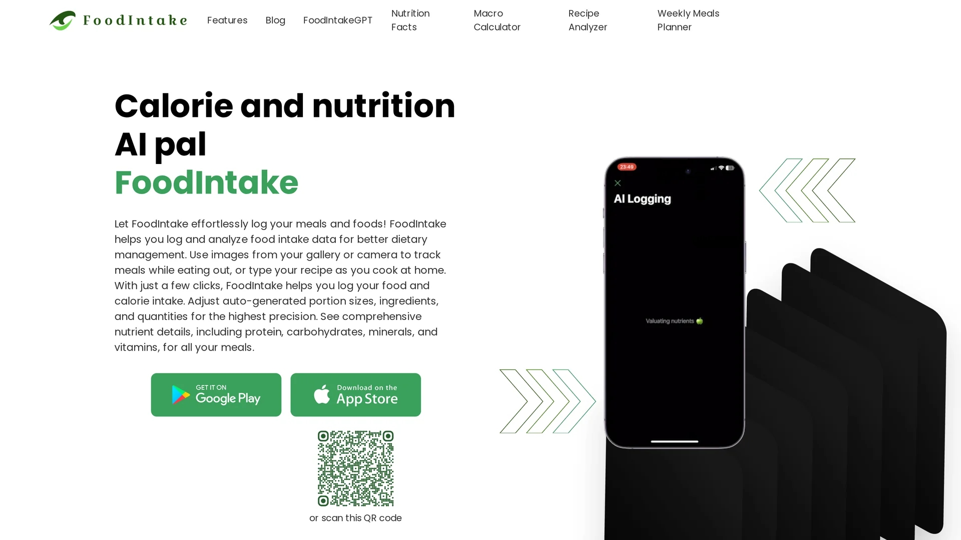 foodintake homepage