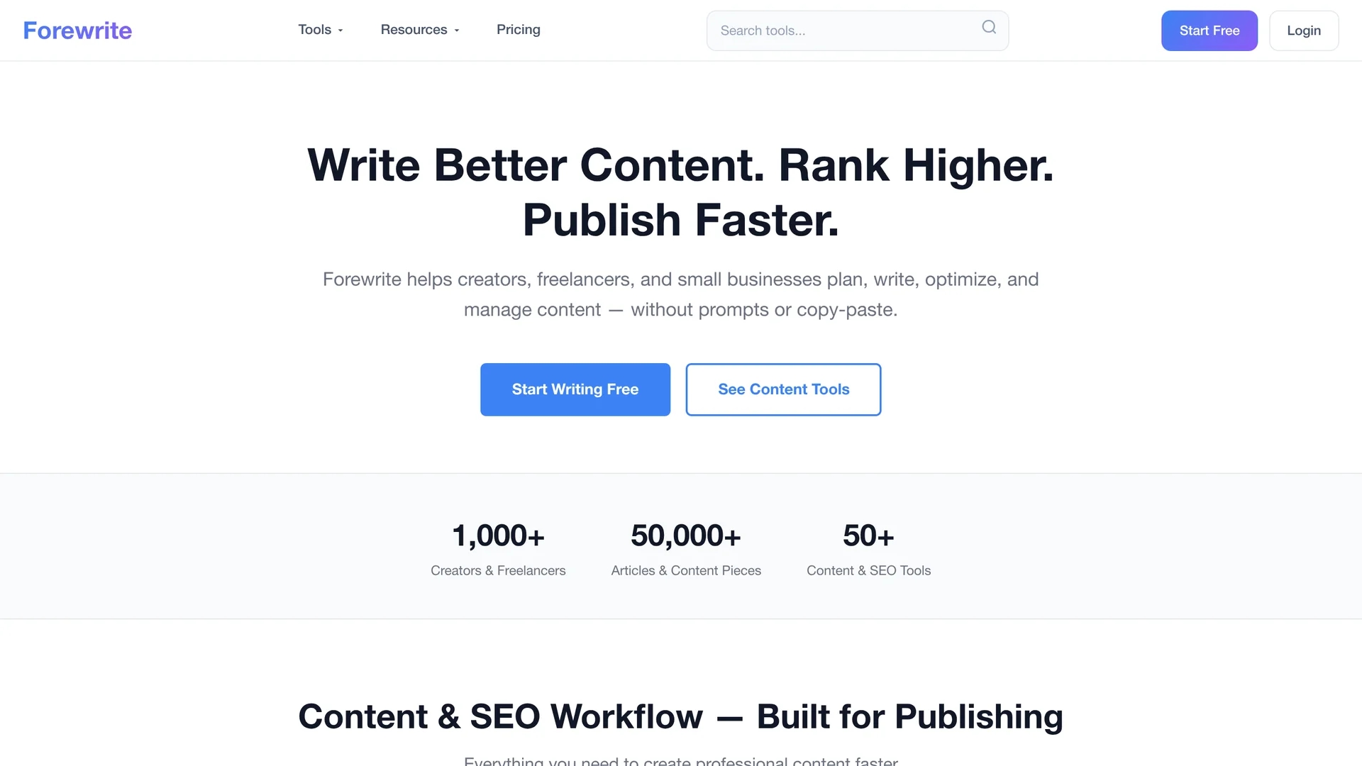 forewrite homepage