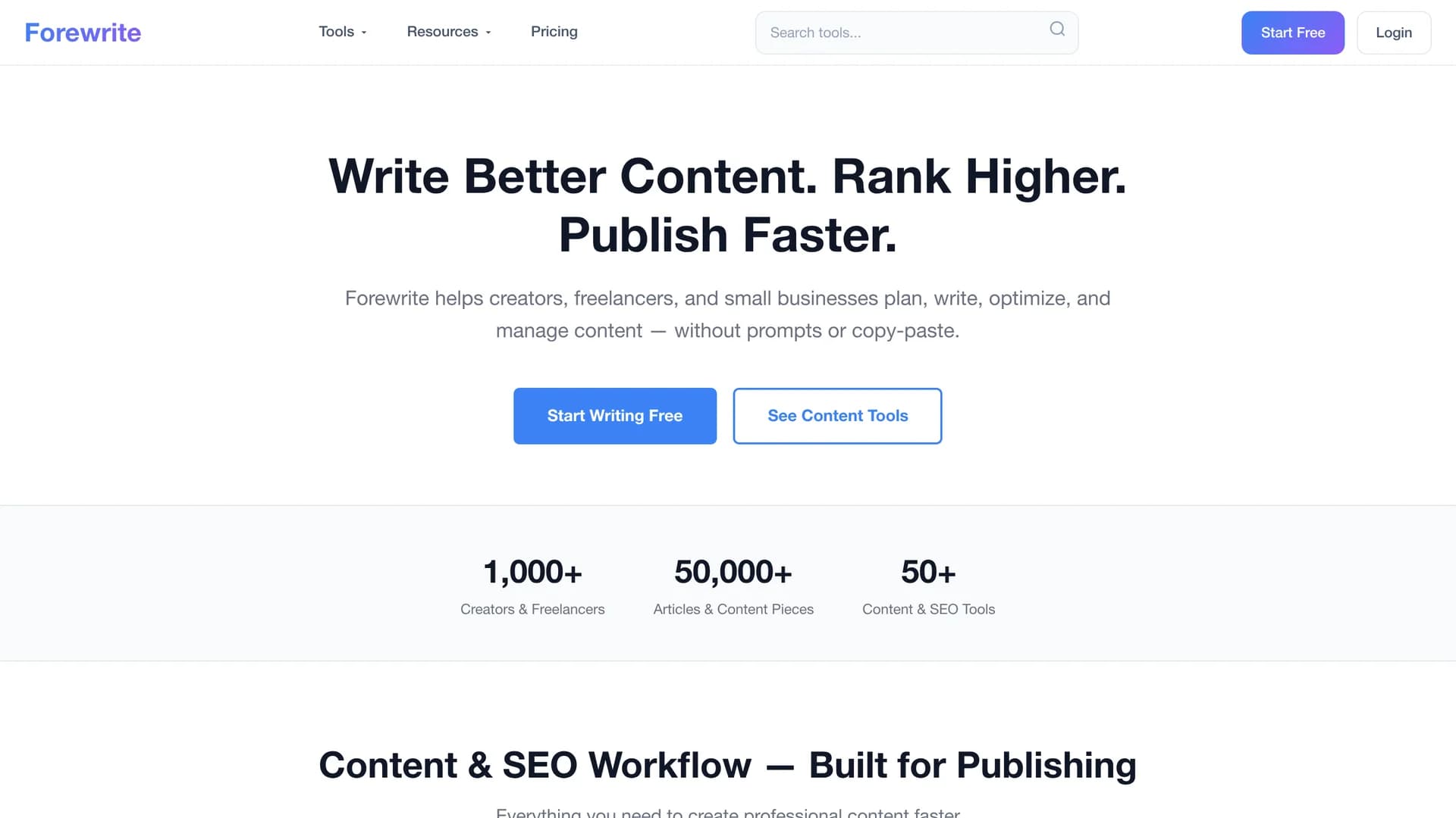 forewrite homepage