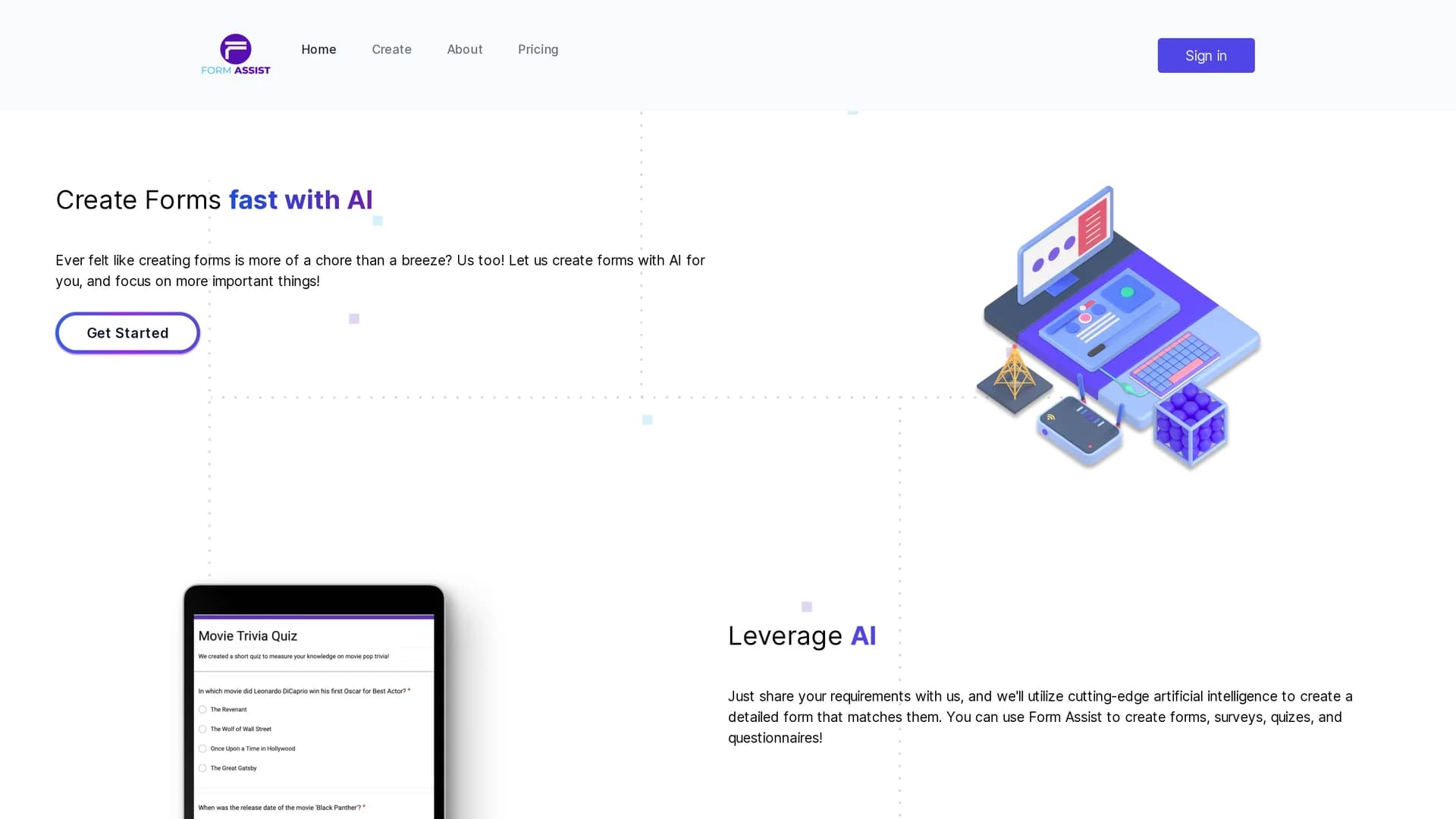 form-assist homepage