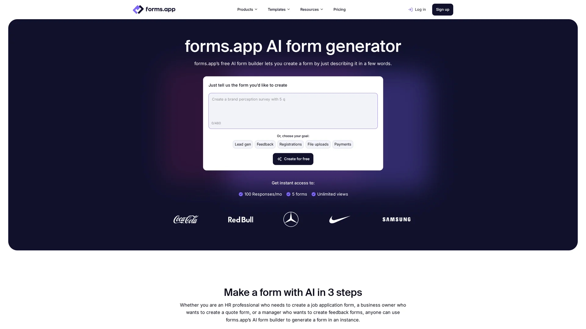 forms-app homepage