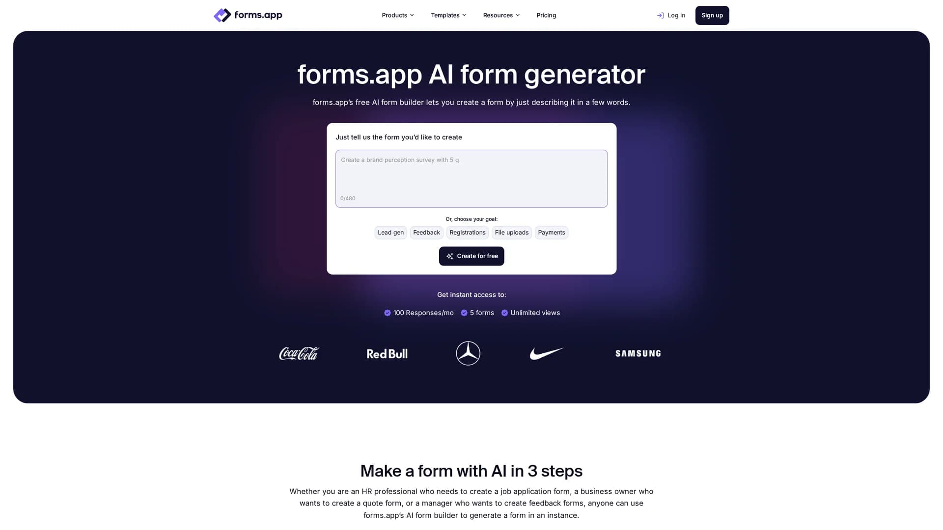 forms-app homepage