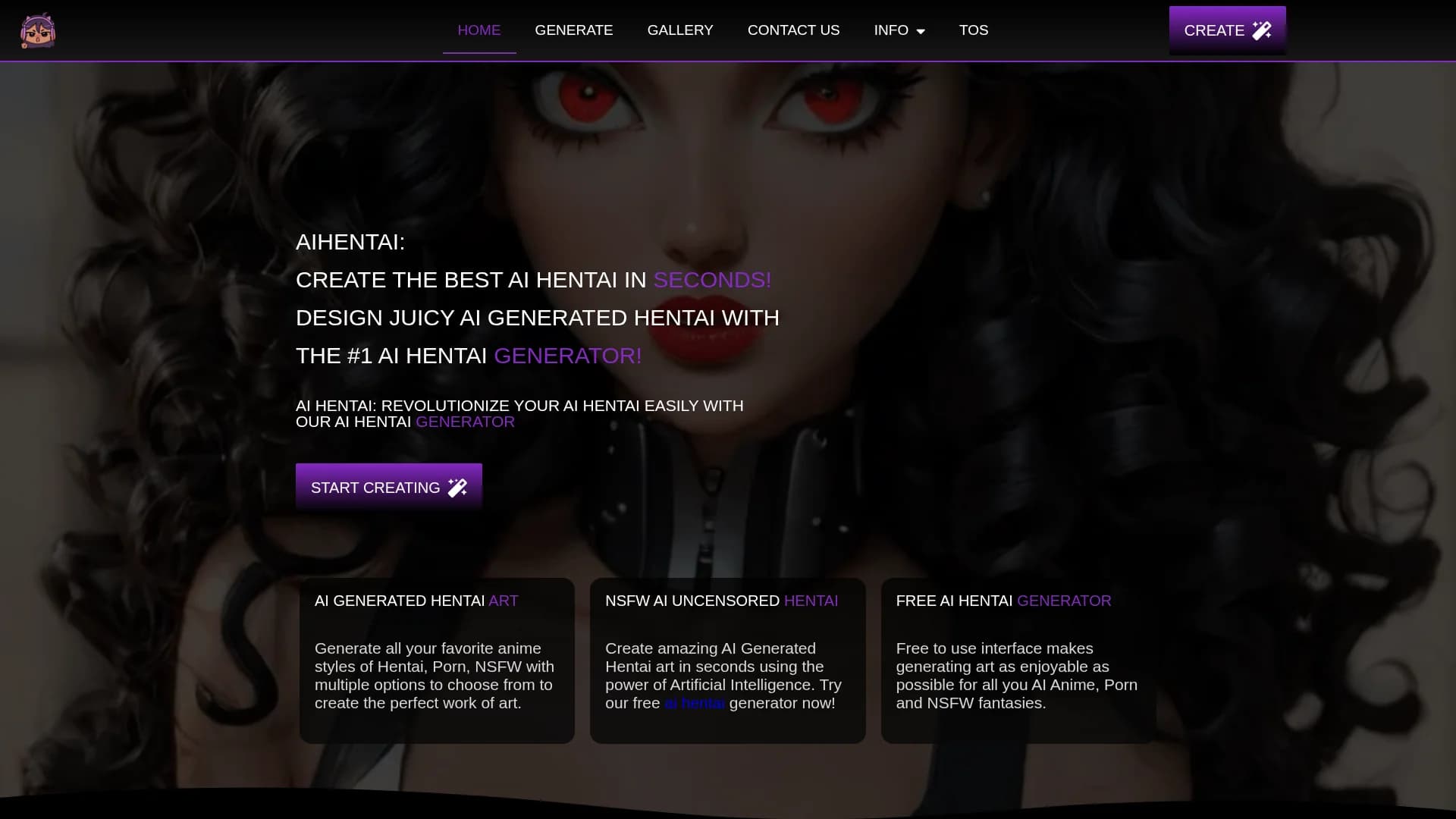 free-ai-hentai-generator homepage
