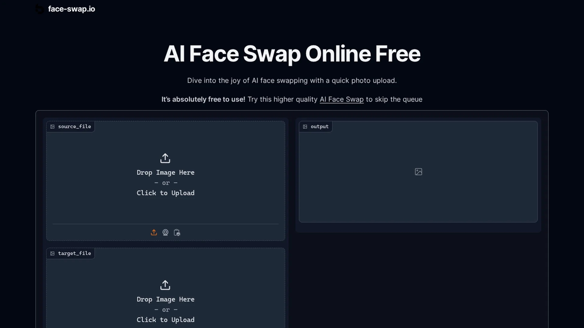 free-face-swap homepage