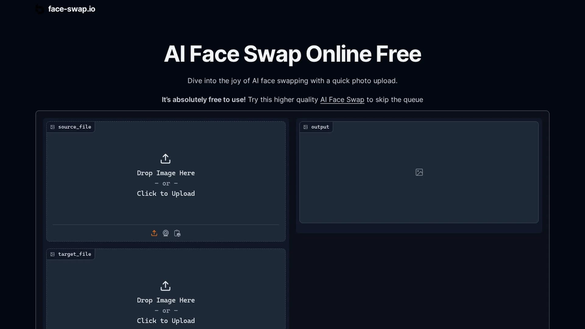 free-face-swap homepage
