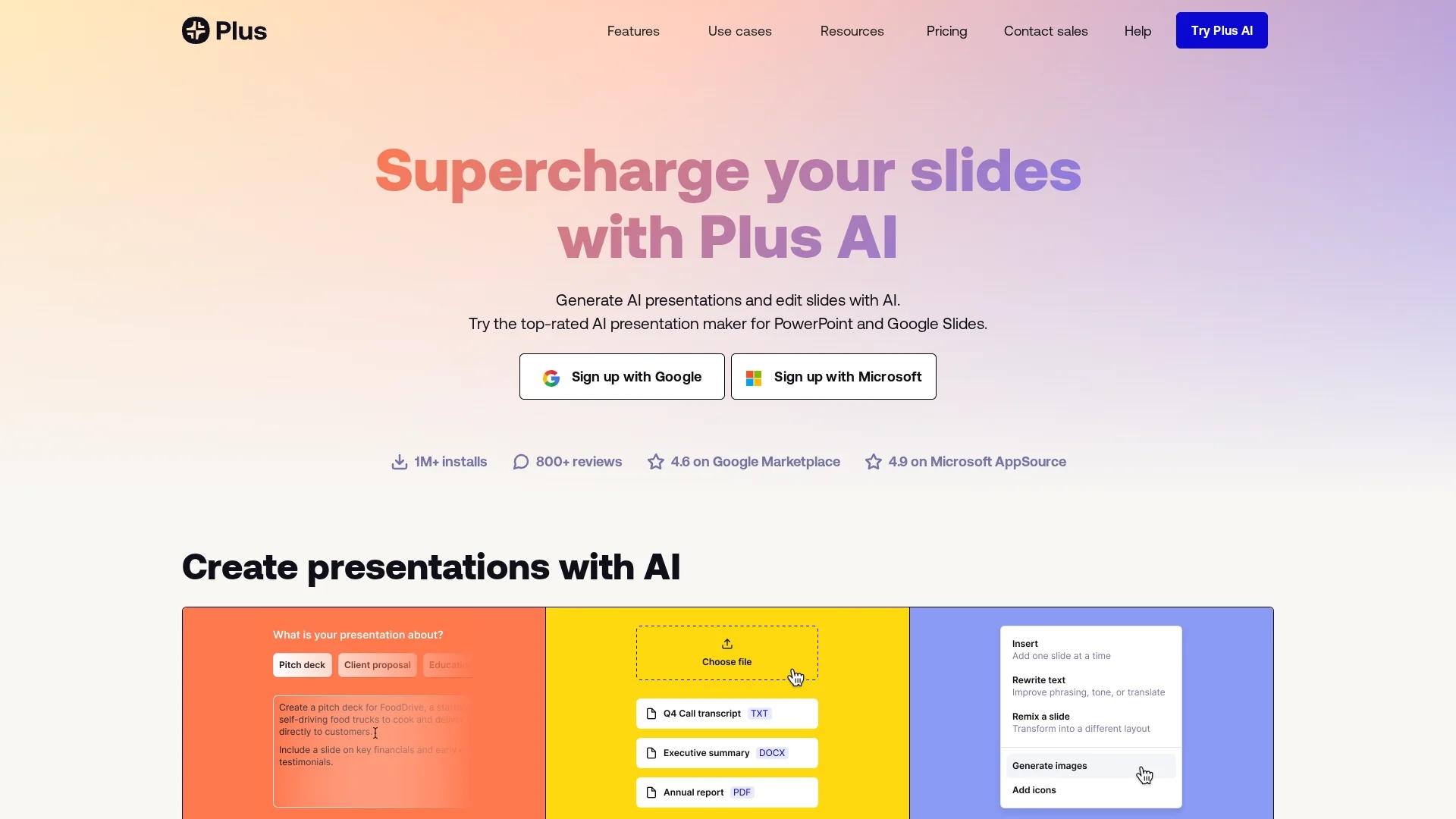 free-market-research-report-from-plus-ai homepage
