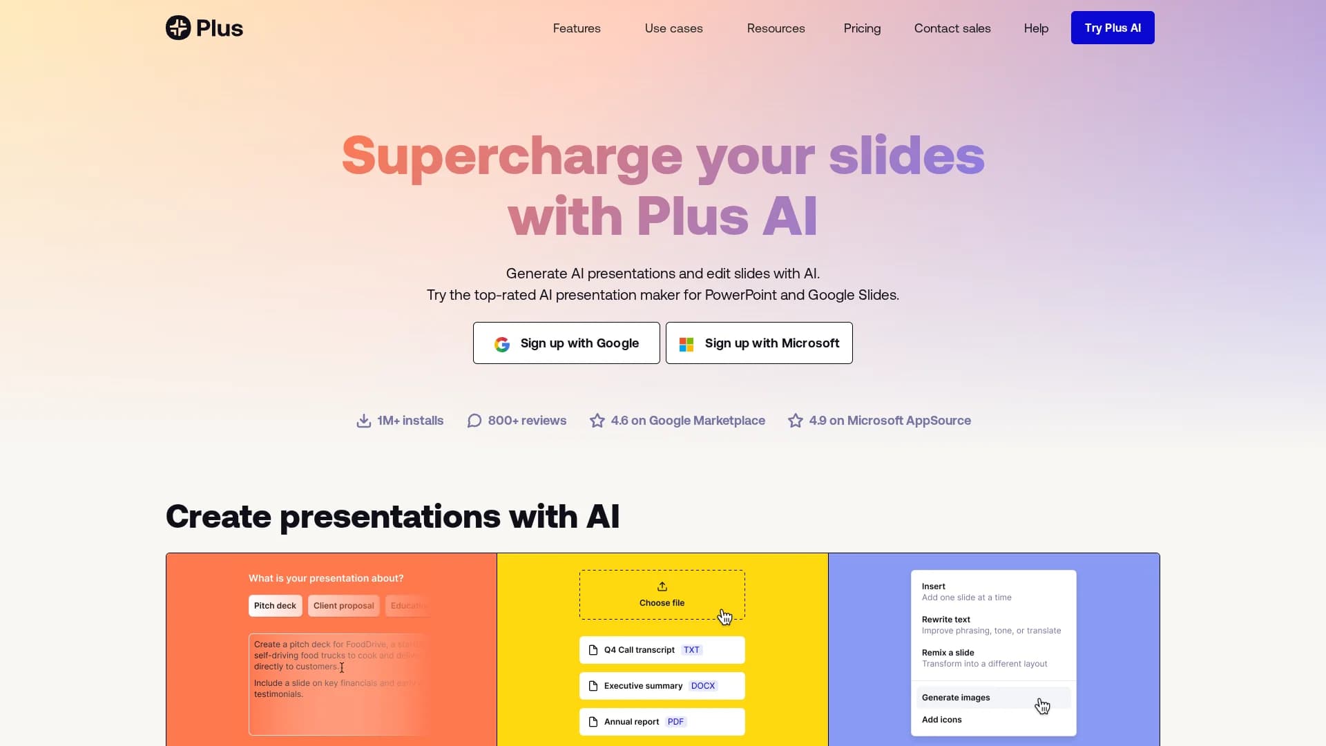 free-market-research-report-from-plus-ai homepage