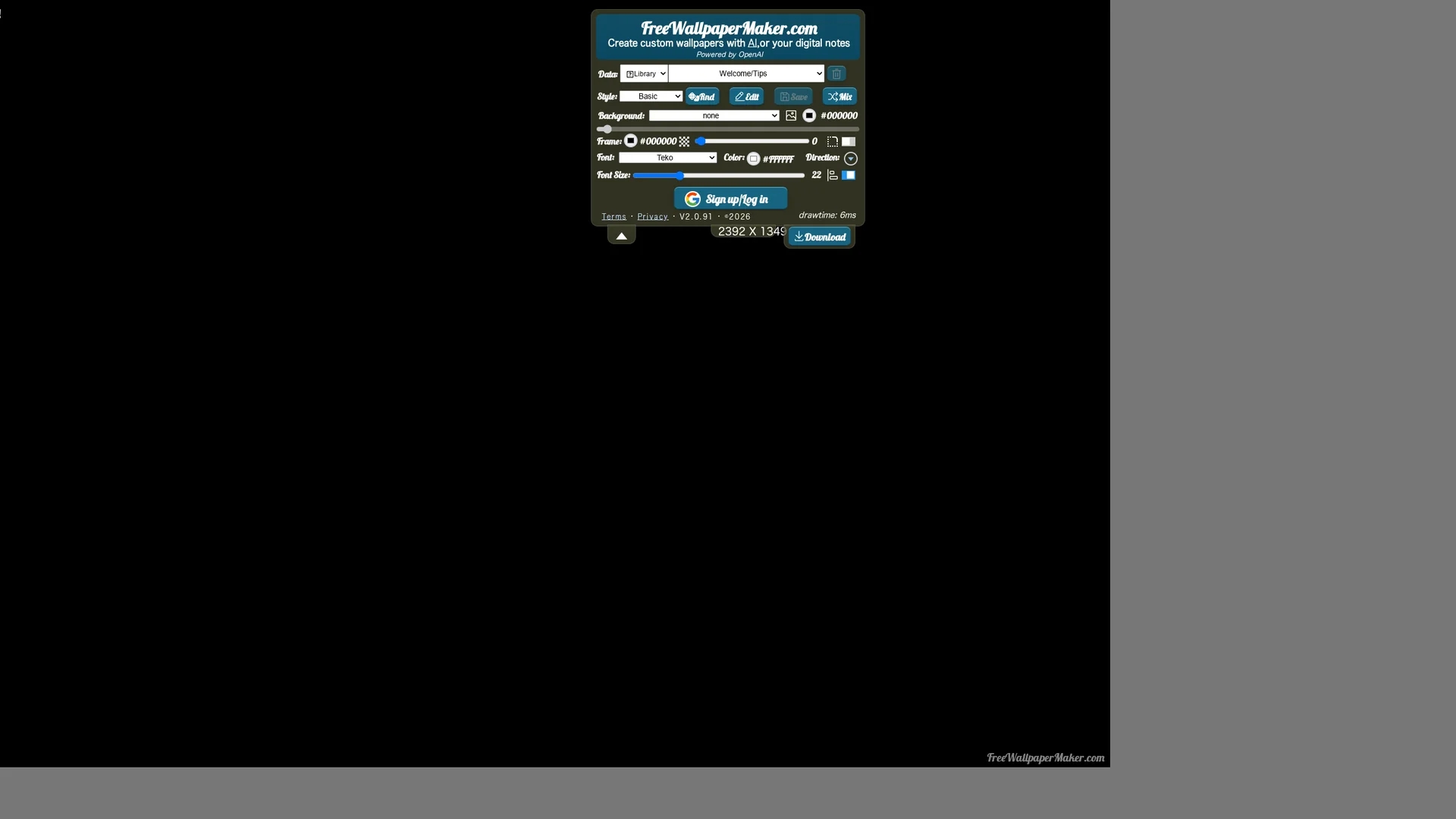 free-wallpaper-maker homepage